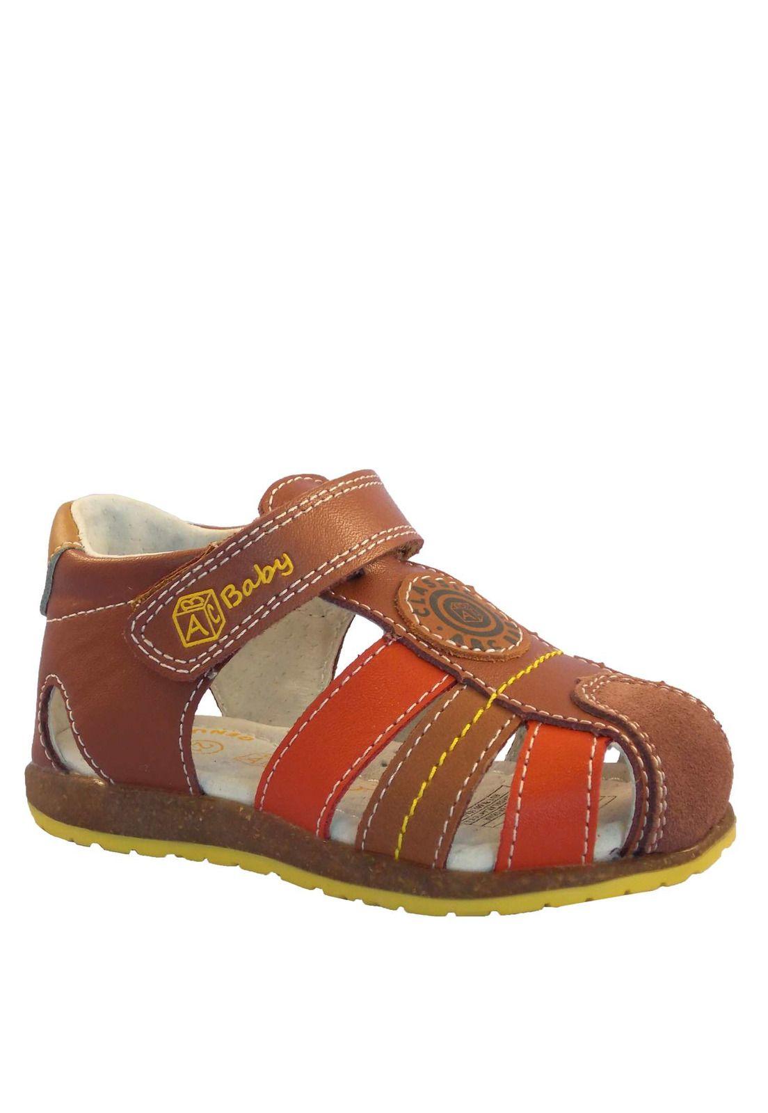 Sandalia Niño Cuero Marrón 1Ss7719-1
