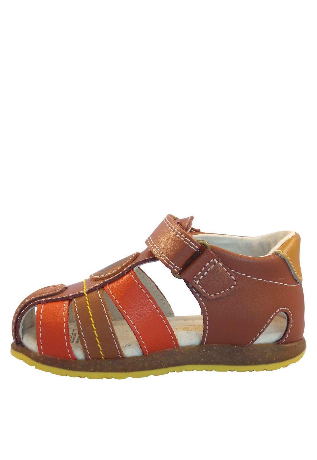 Sandalia Niño Cuero Marrón 1Ss7719-2
