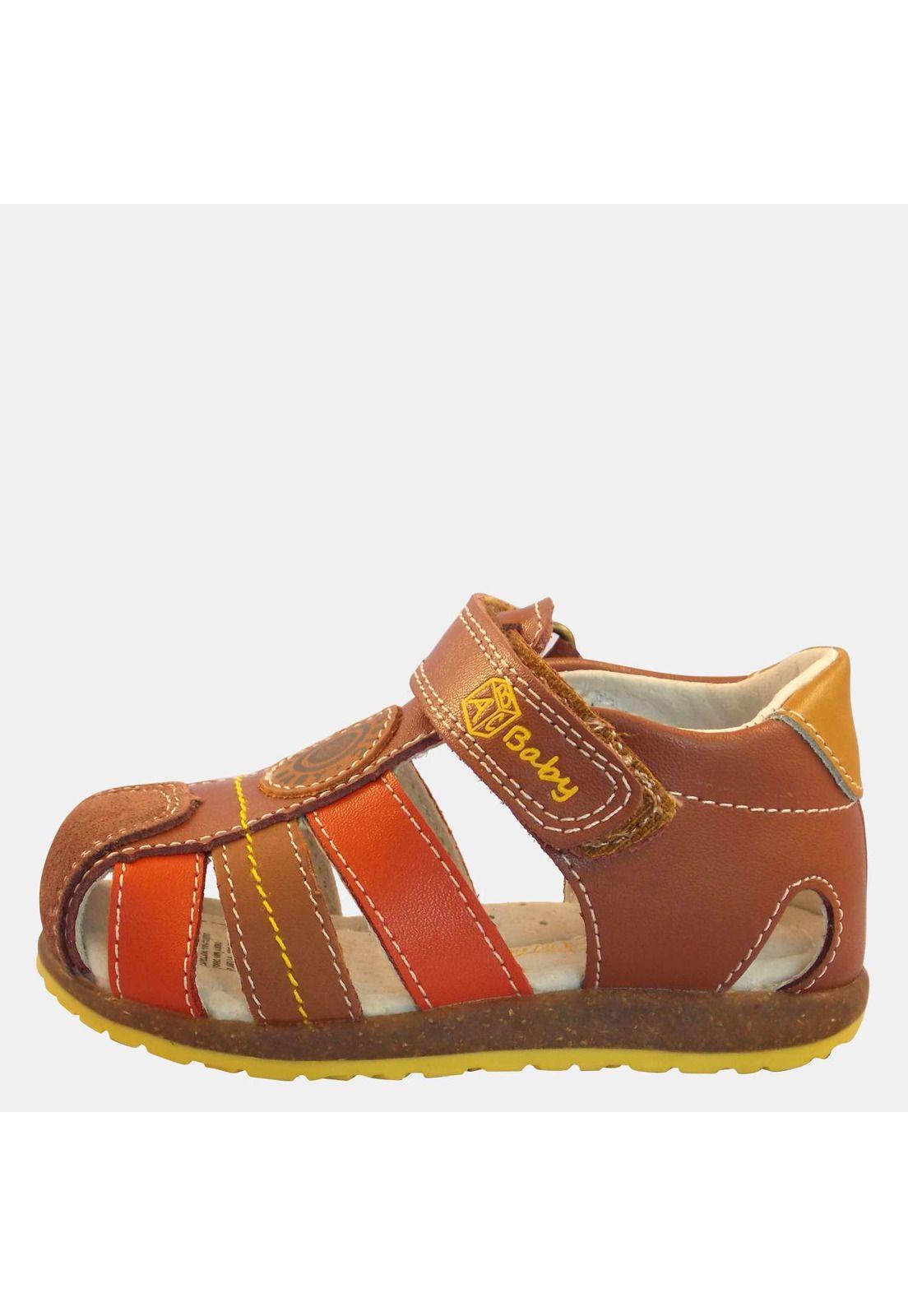 Sandalia Niño Cuero Marrón 1Ss7719-5