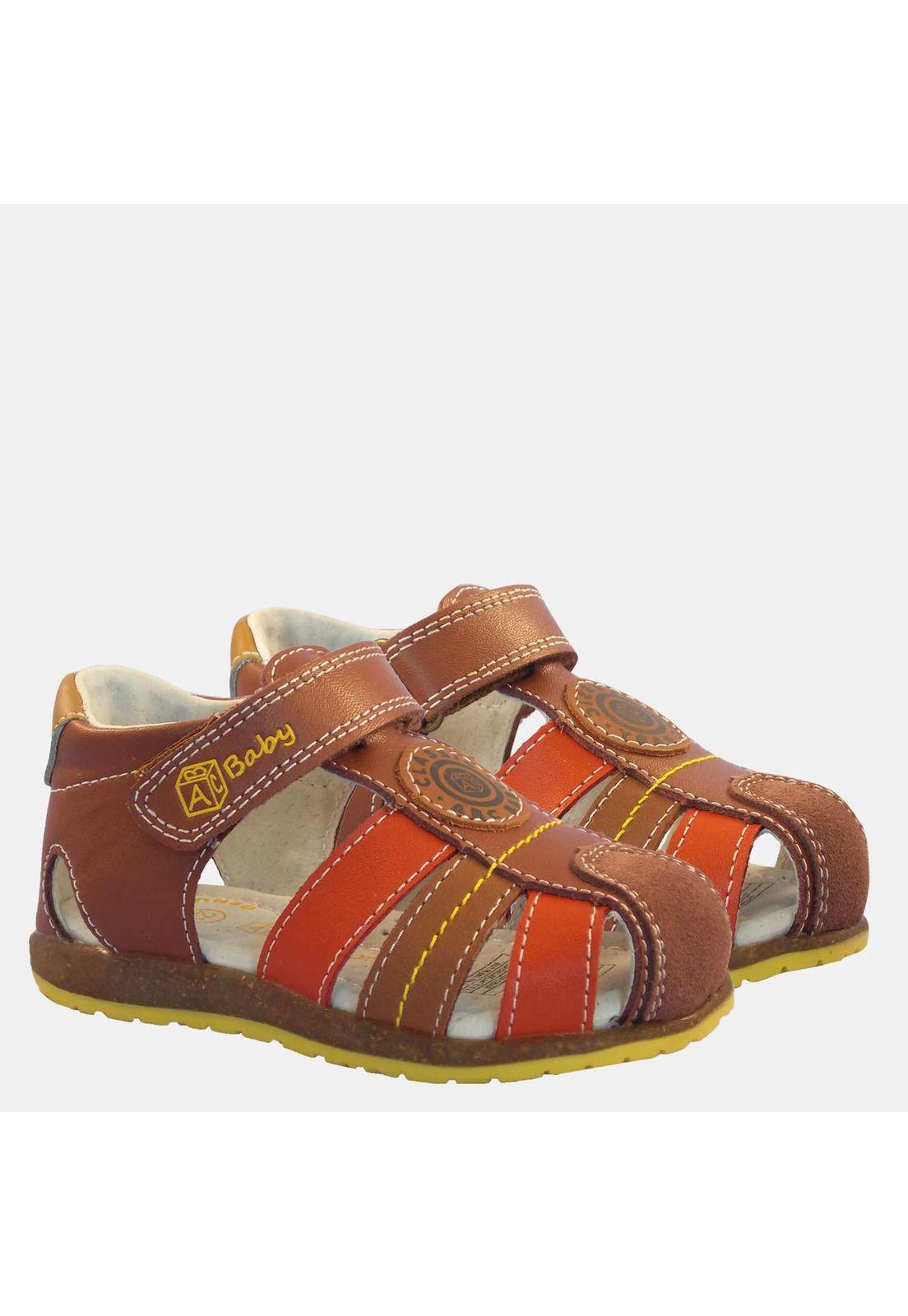 Sandalia Niño Cuero Marrón 1Ss7719-6