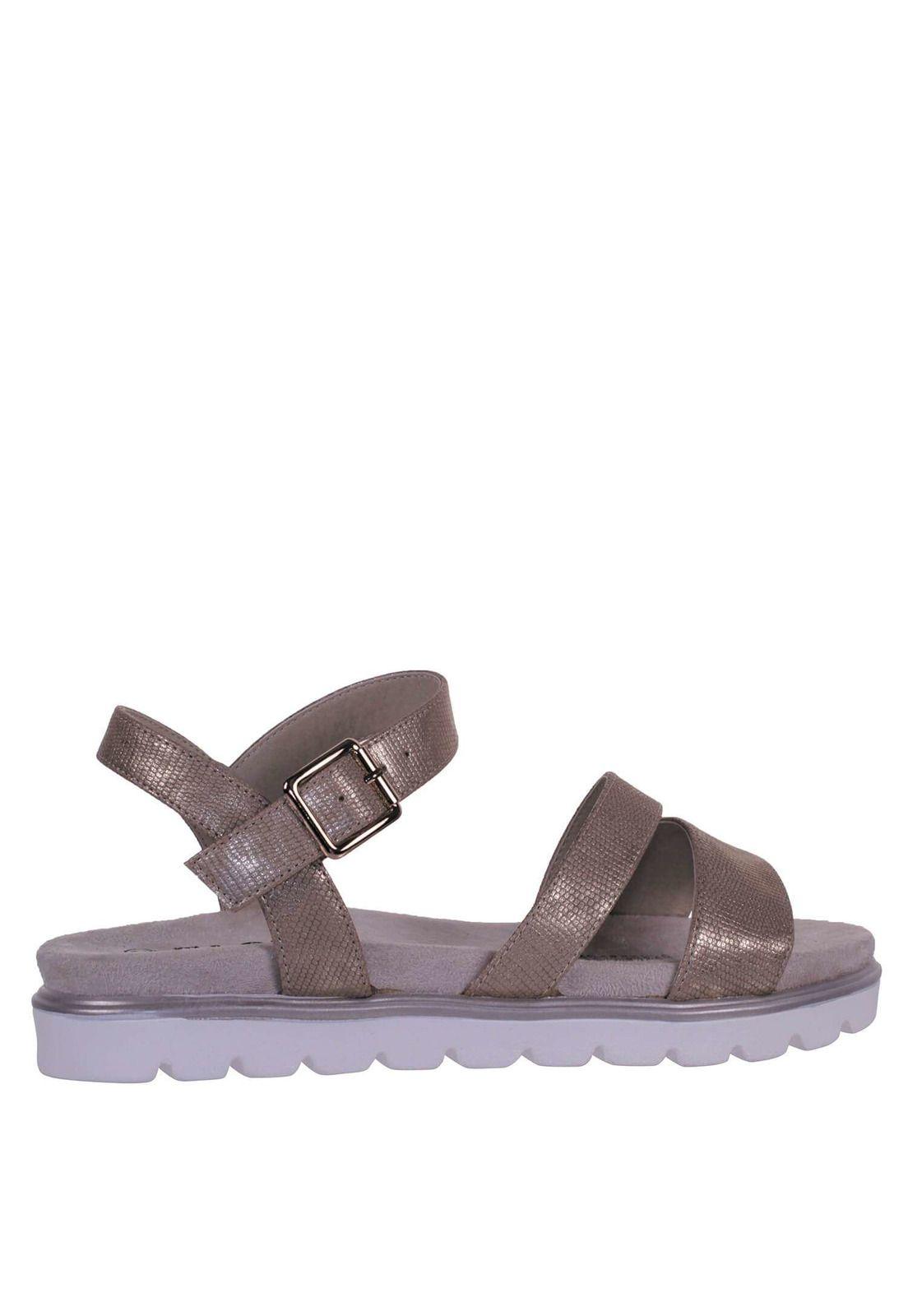 Sandalia Plana Metalizada 4Ss13922-2