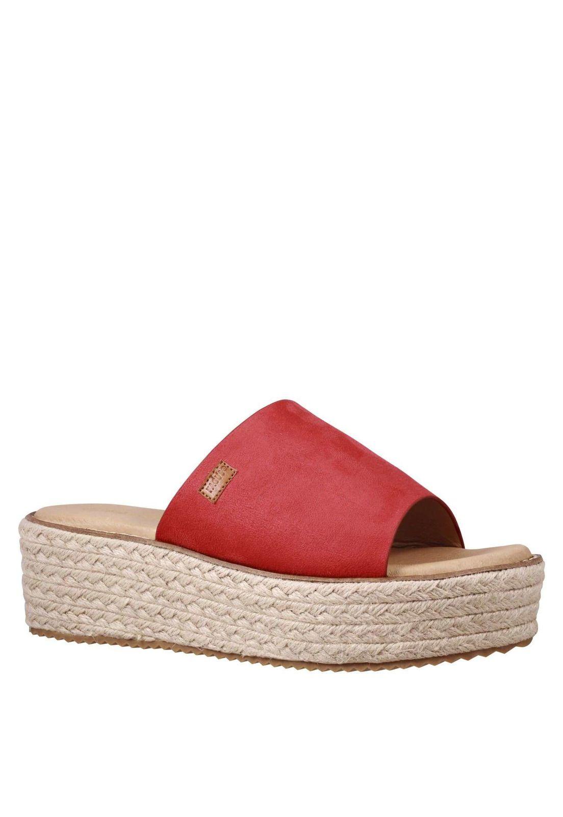 Sandalia Microfibra Plataforma 4Ss7521-1