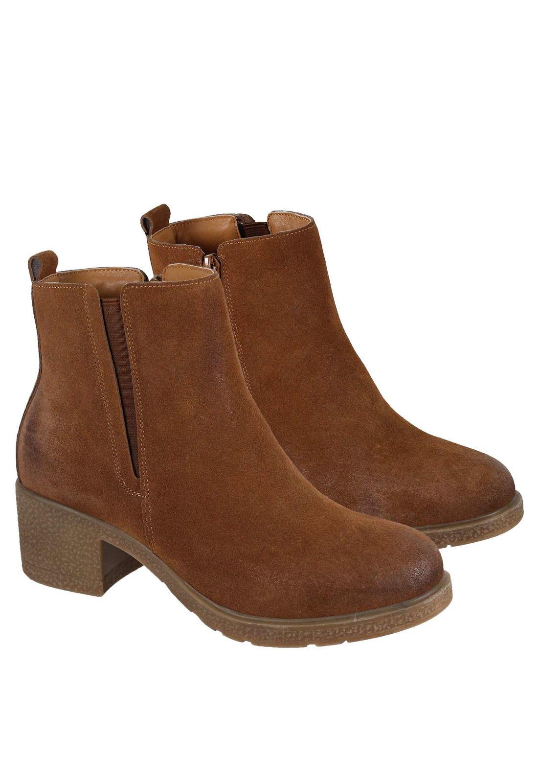 Botin Cuero Detalle Brushing 4Fb12521-4