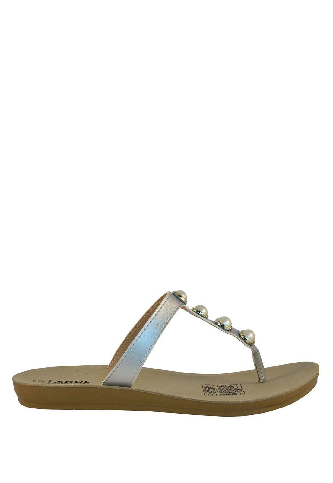 Sandalia Mujer Plateada 4Ss9019-0