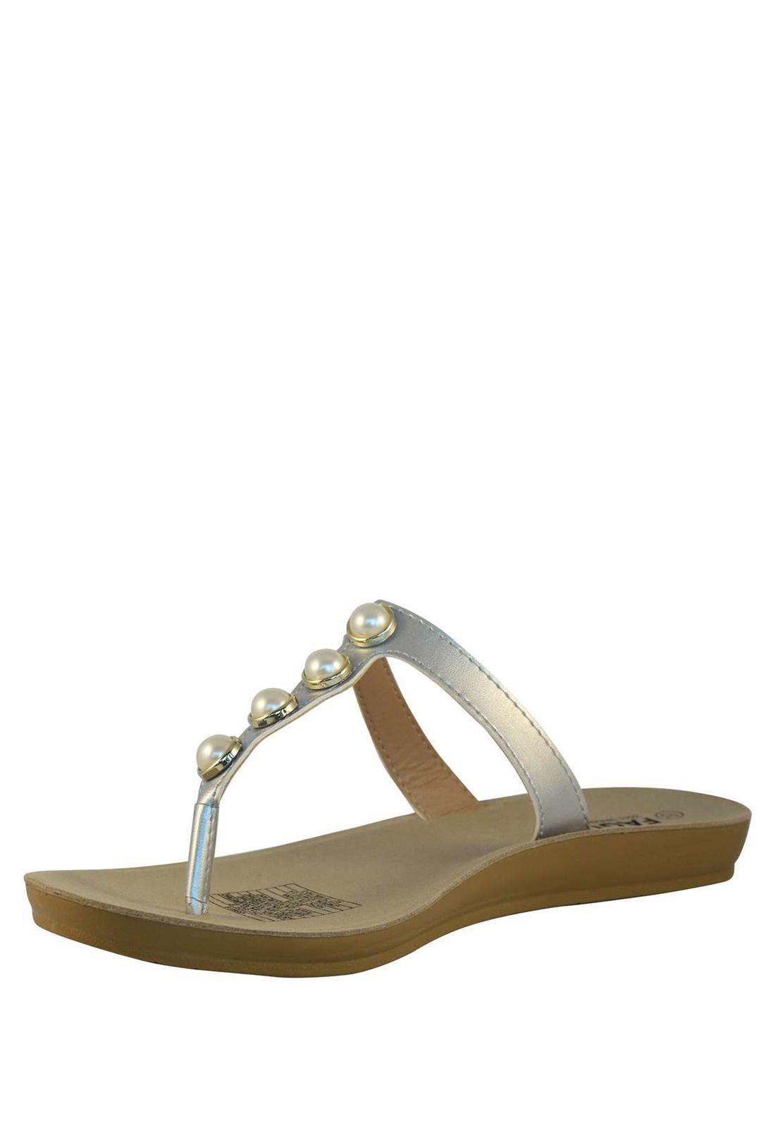 Sandalia Mujer Plateada 4Ss9019-4