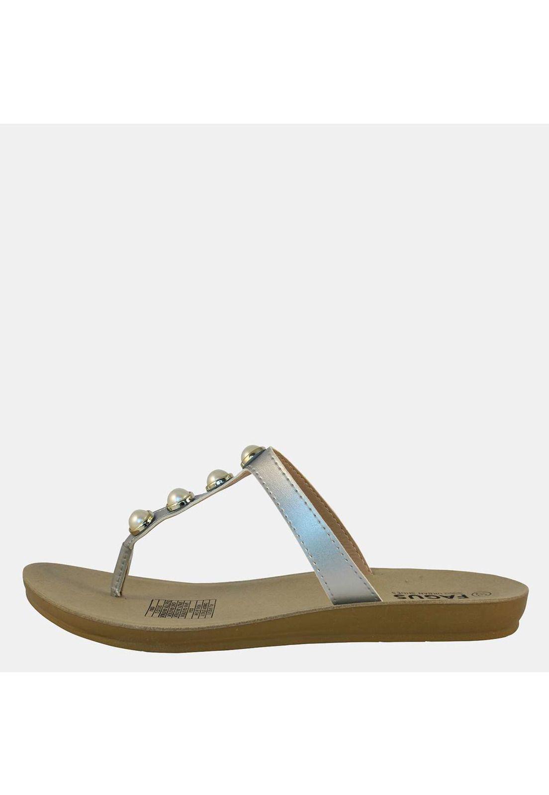 Sandalia Mujer Plateada 4Ss9019-5