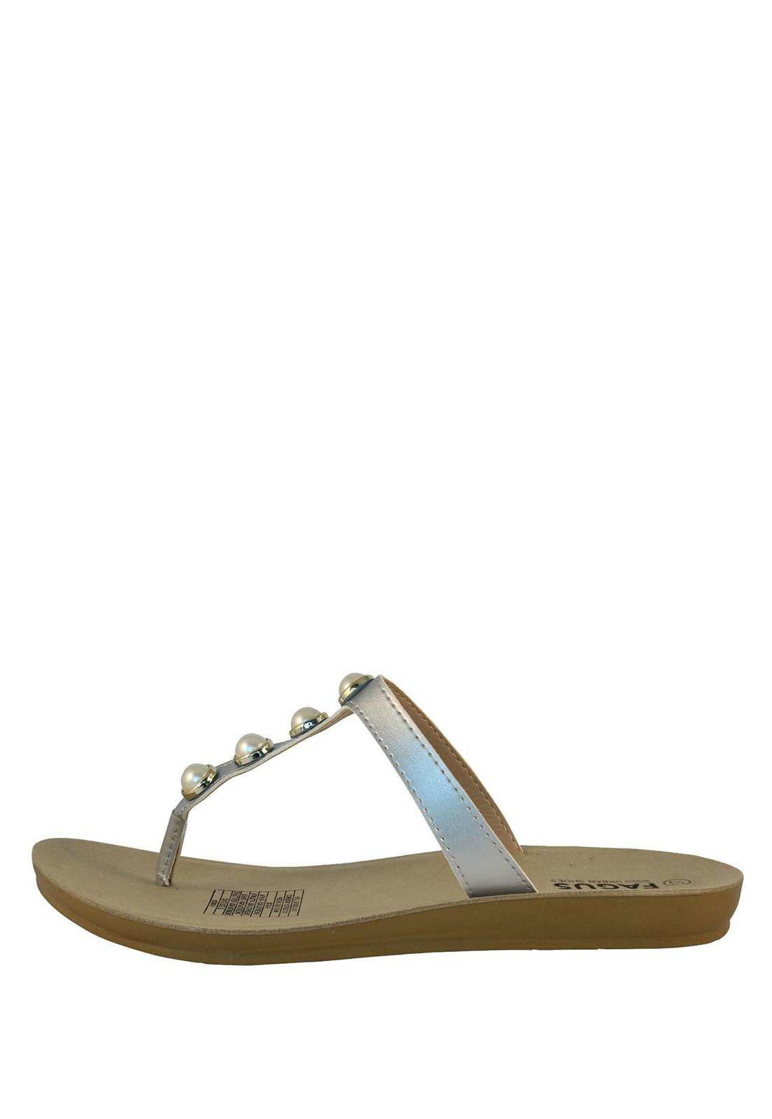 Sandalia Mujer Plateada 4Ss9019-6