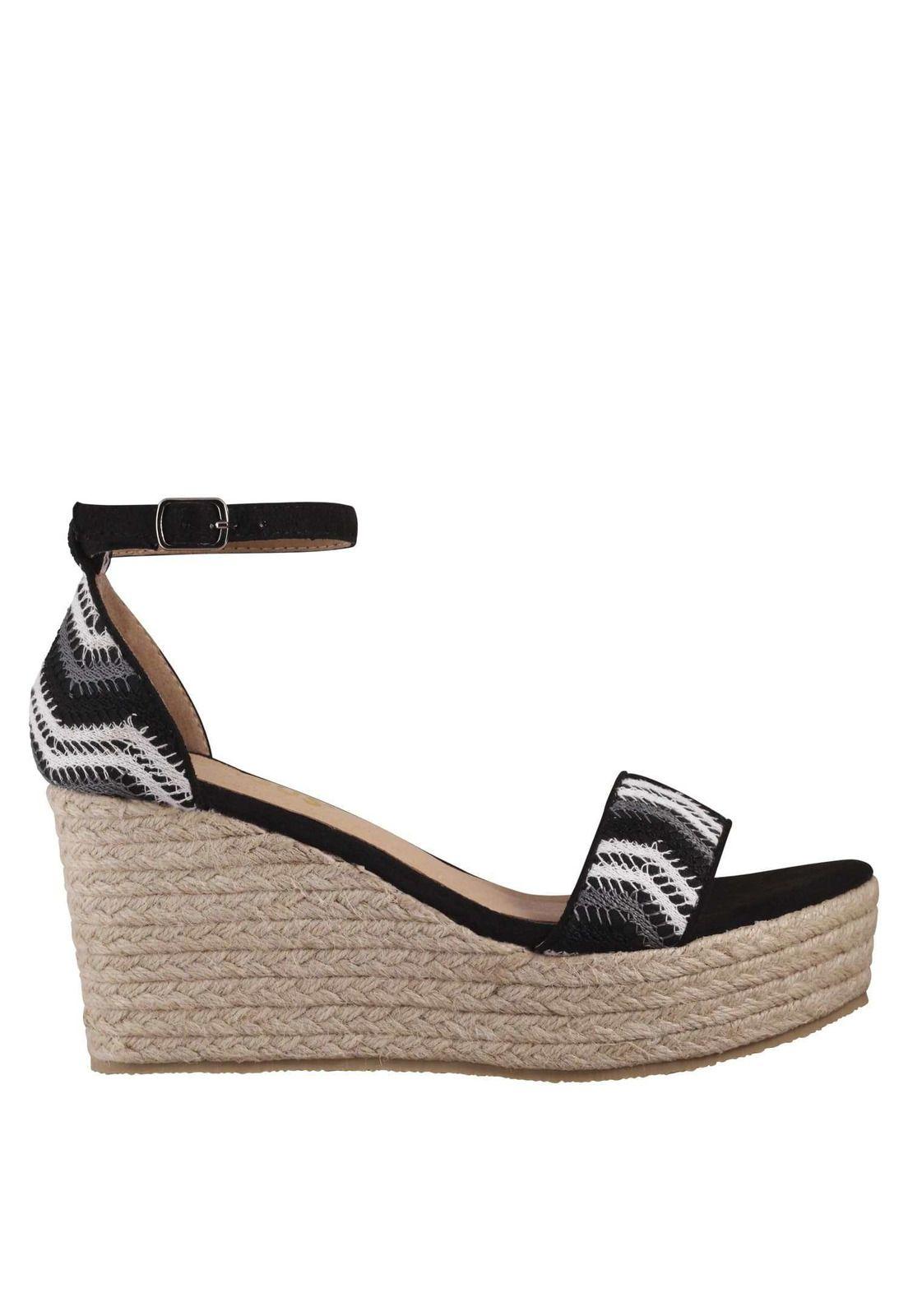 Sandalia Cuña Alta Tejida 4Ss6221-0