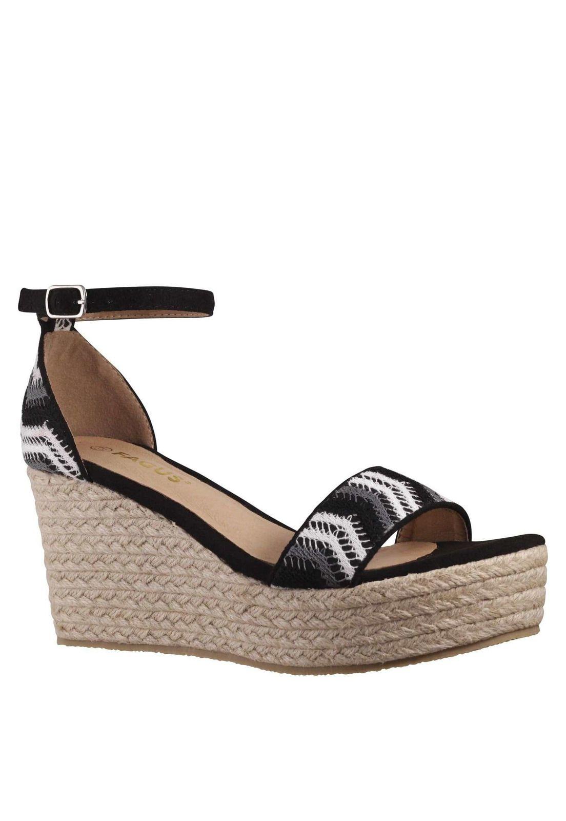 Sandalia Cuña Alta Tejida 4Ss6221-1