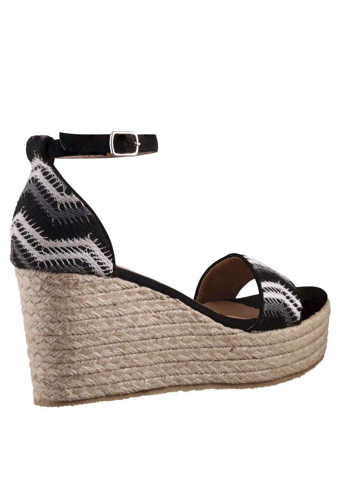 Sandalia Cuña Alta Tejida 4Ss6221-2