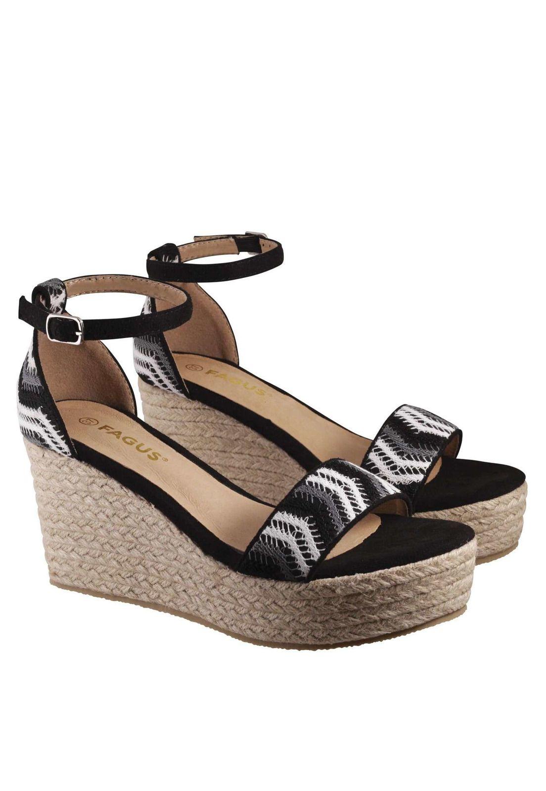 Sandalia Cuña Alta Tejida 4Ss6221-4