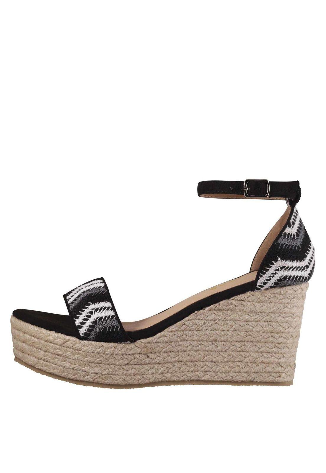 Sandalia Cuña Alta Tejida 4Ss6221-6