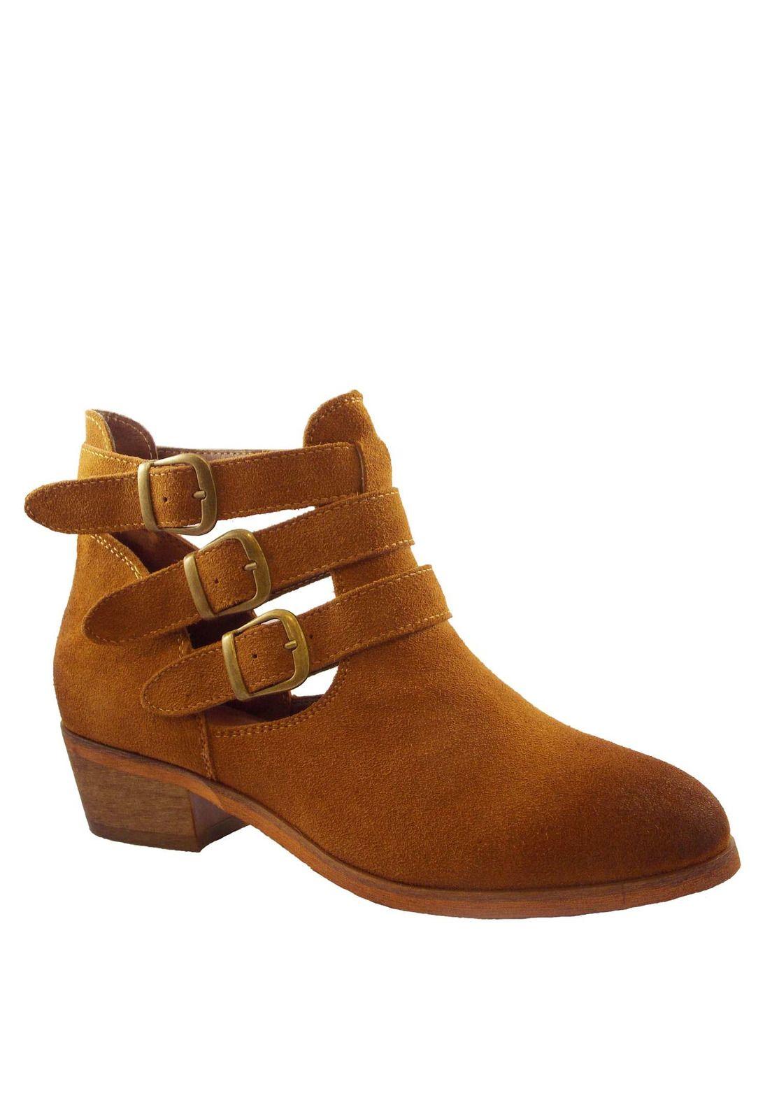 Botin Campero Mujer Camel 4Sb0919-1