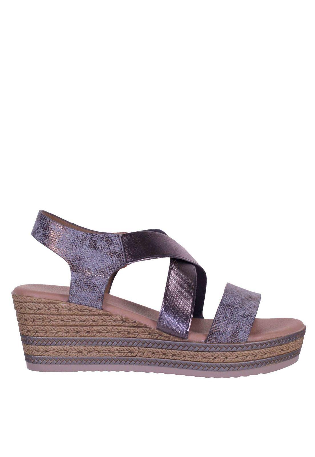 Sandalia Cuña Alta Ajuste Elastico 4Ss8122-0