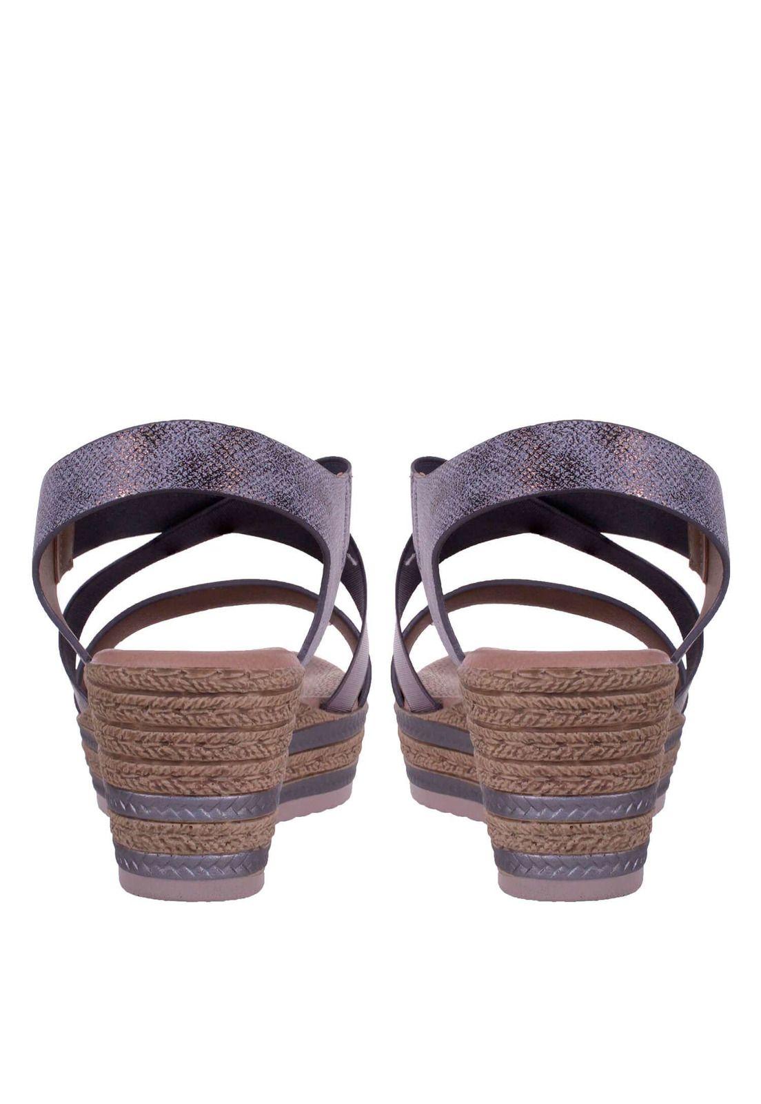 Sandalia Cuña Alta Ajuste Elastico 4Ss8122-5
