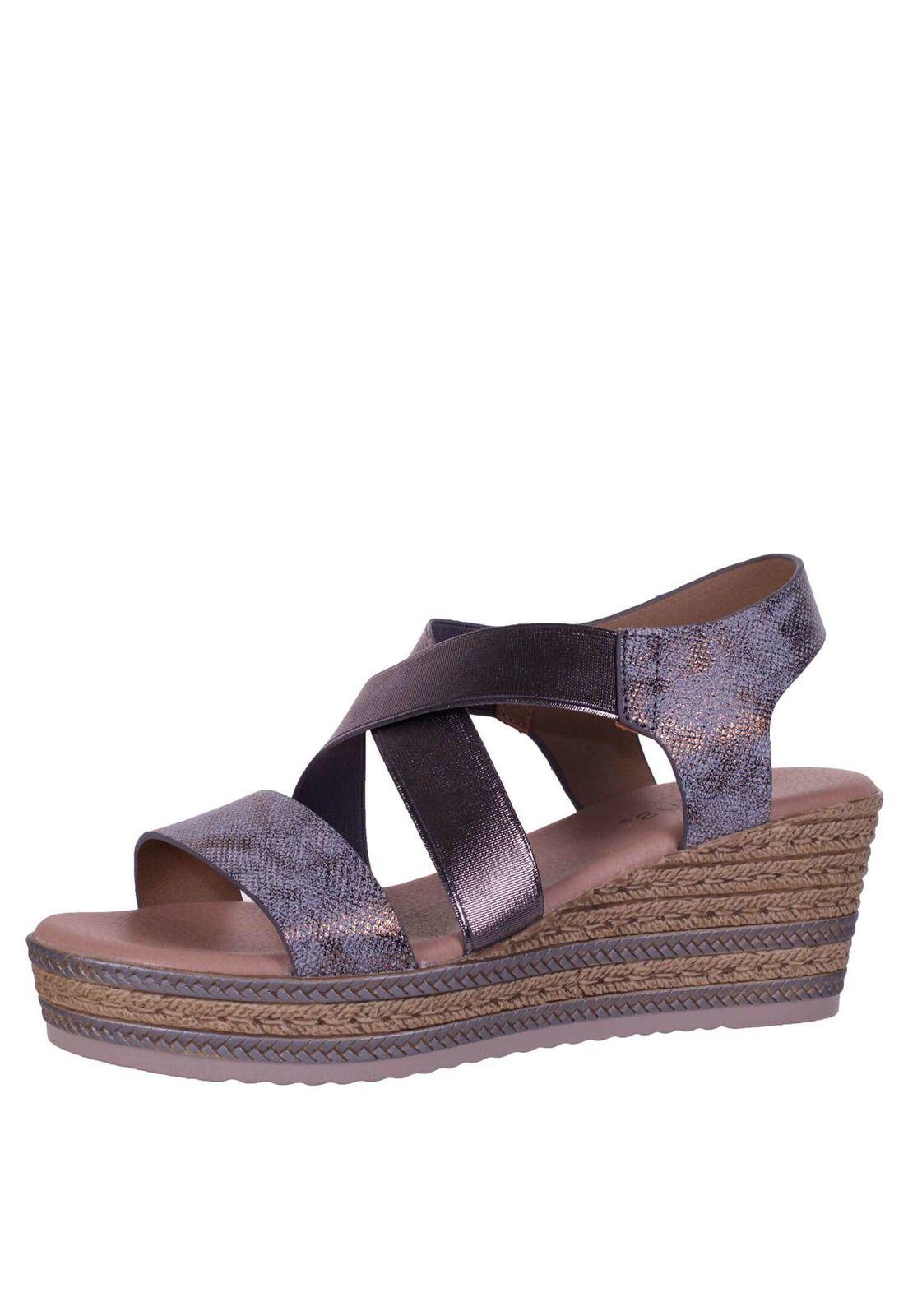 Sandalia Cuña Alta Ajuste Elastico 4Ss8122-6