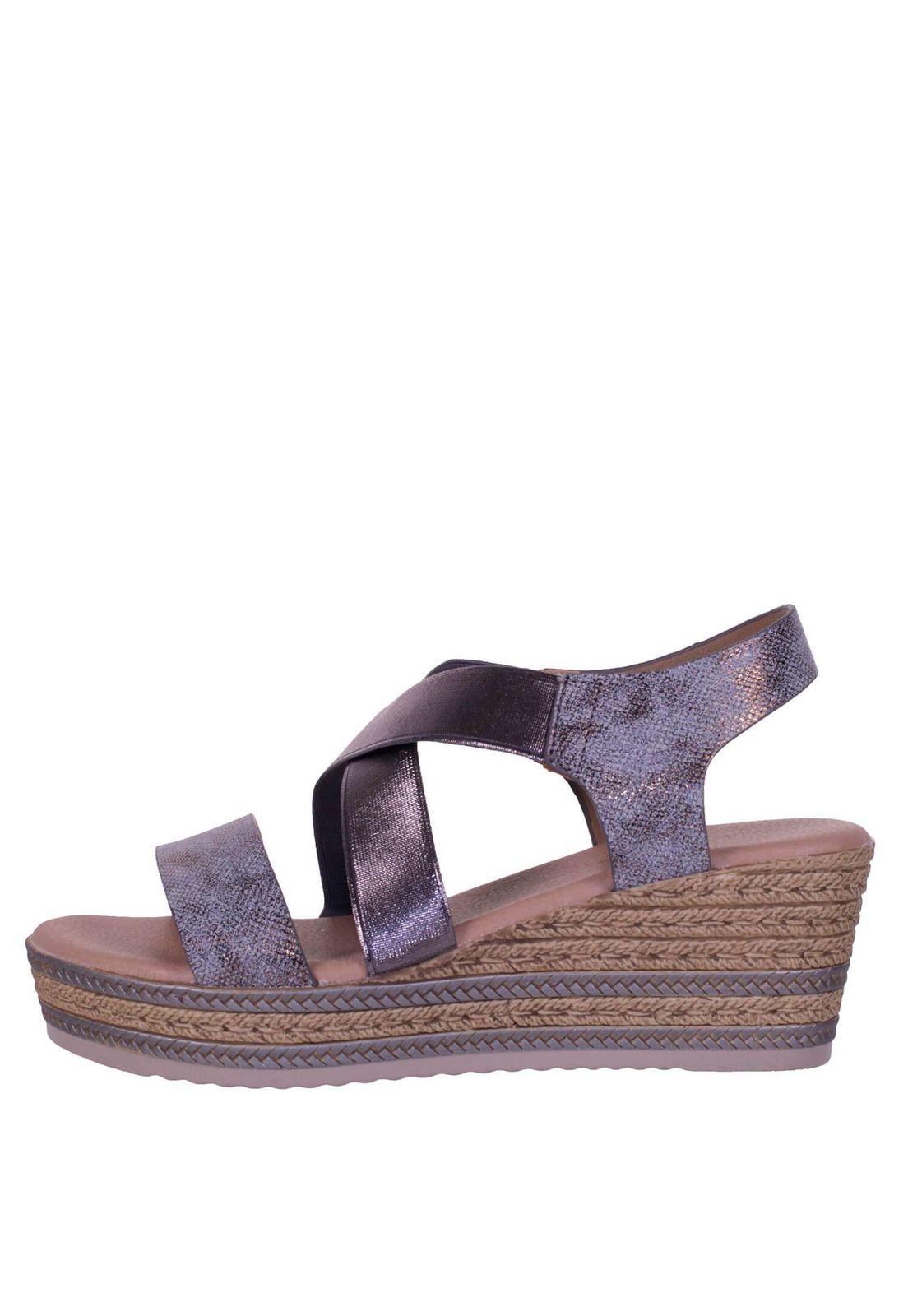Sandalia Cuña Alta Ajuste Elastico 4Ss8122-7