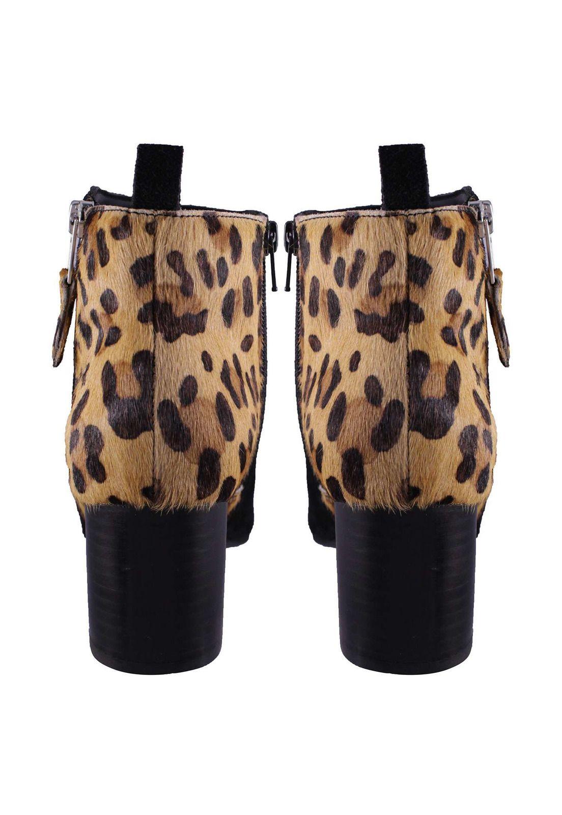Botín Animal Print 100% Cuero 4Fb10320-5