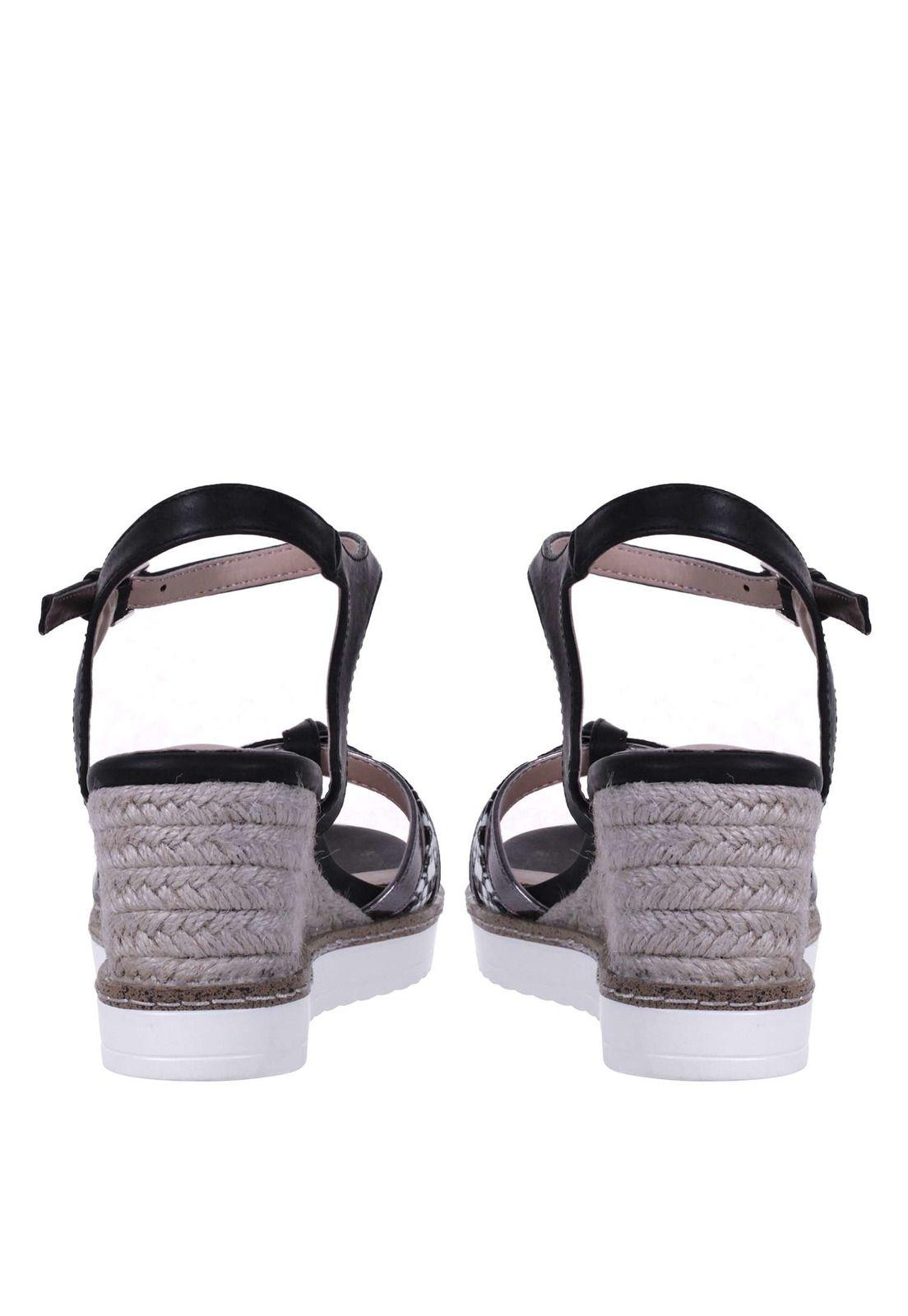 Sandalia Microfibra Cuña Baja 4Ss10122-7