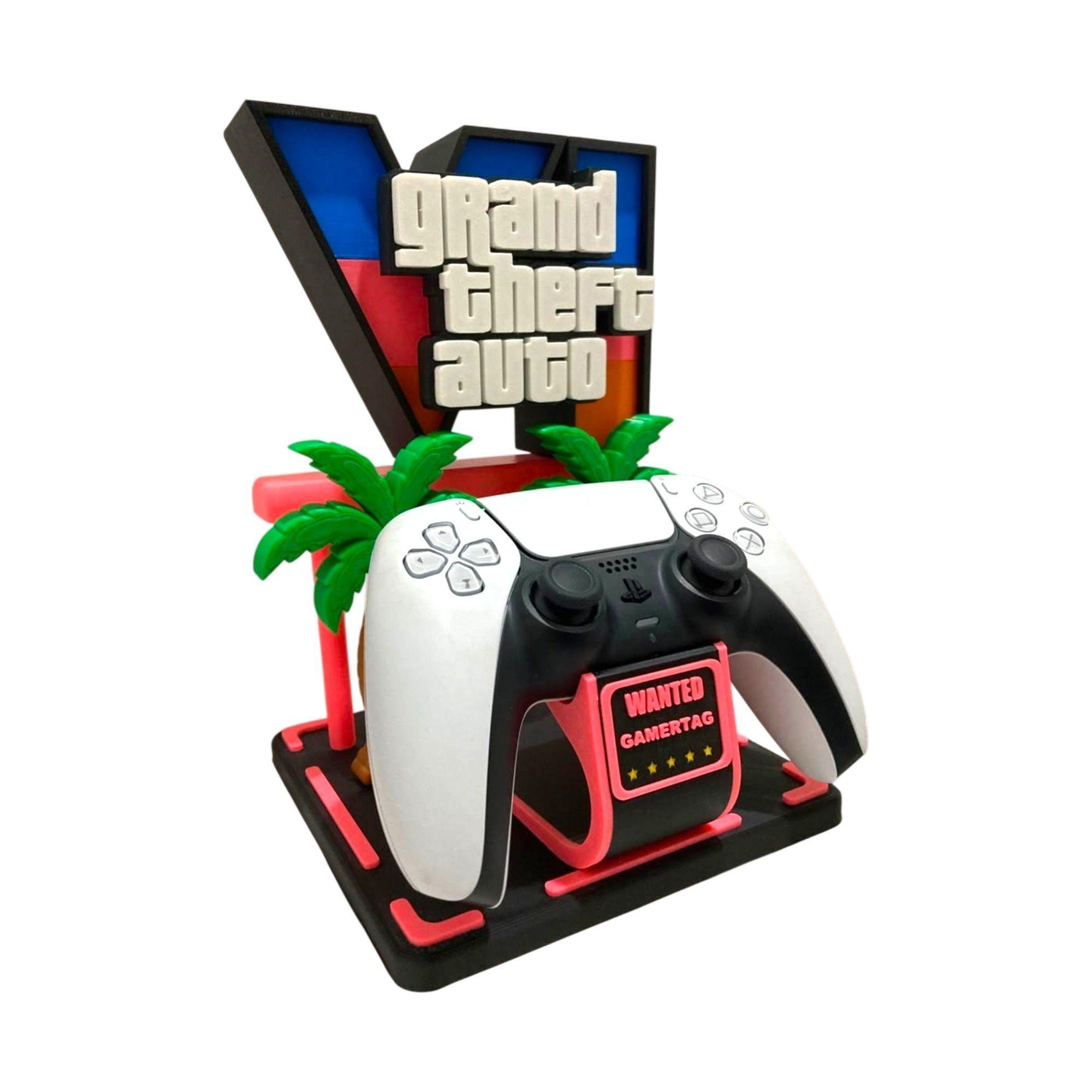 Soporte Control compatible PS5 y Xbox Diseño GTA VI-5