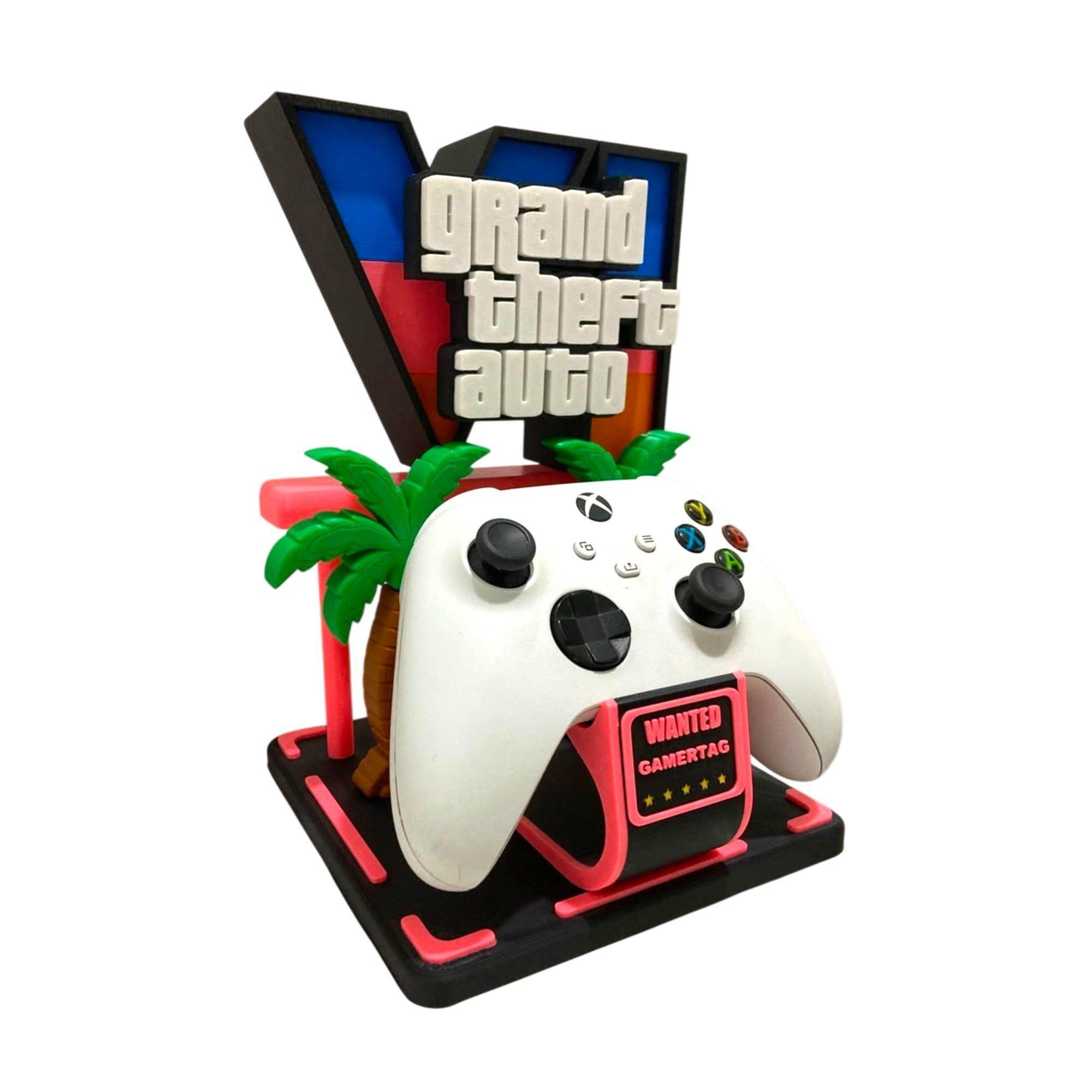Soporte Control compatible PS5 y Xbox Diseño GTA VI-6
