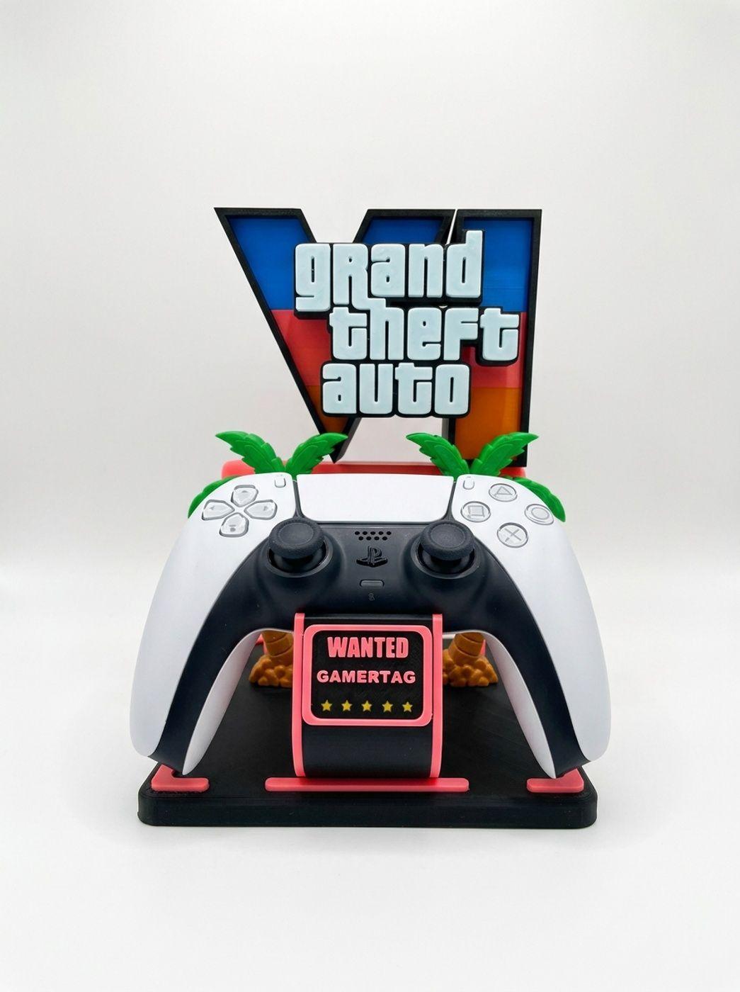 Soporte Control compatible PS5 y Xbox Diseño GTA VI-2