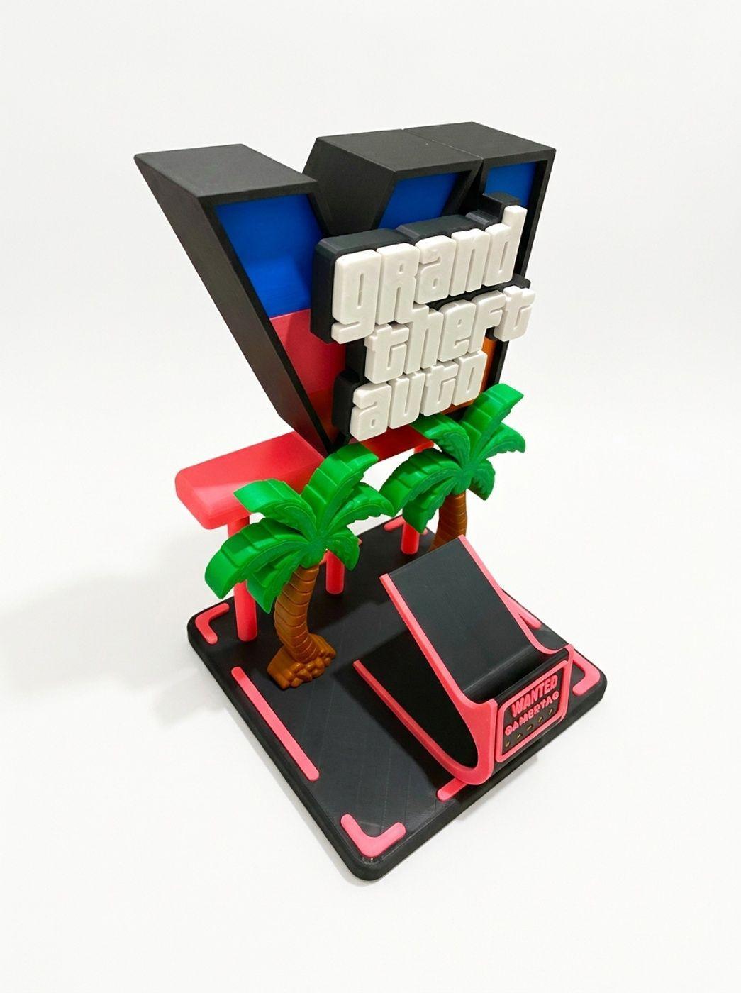 Soporte Control compatible PS5 y Xbox Diseño GTA VI-4