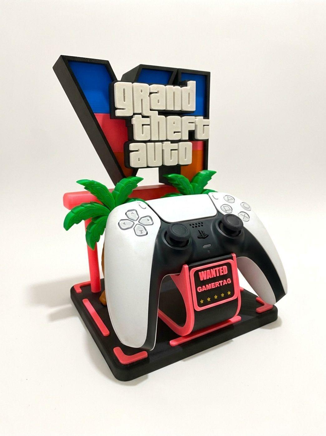 Soporte Control compatible PS5 y Xbox Diseño GTA VI-5