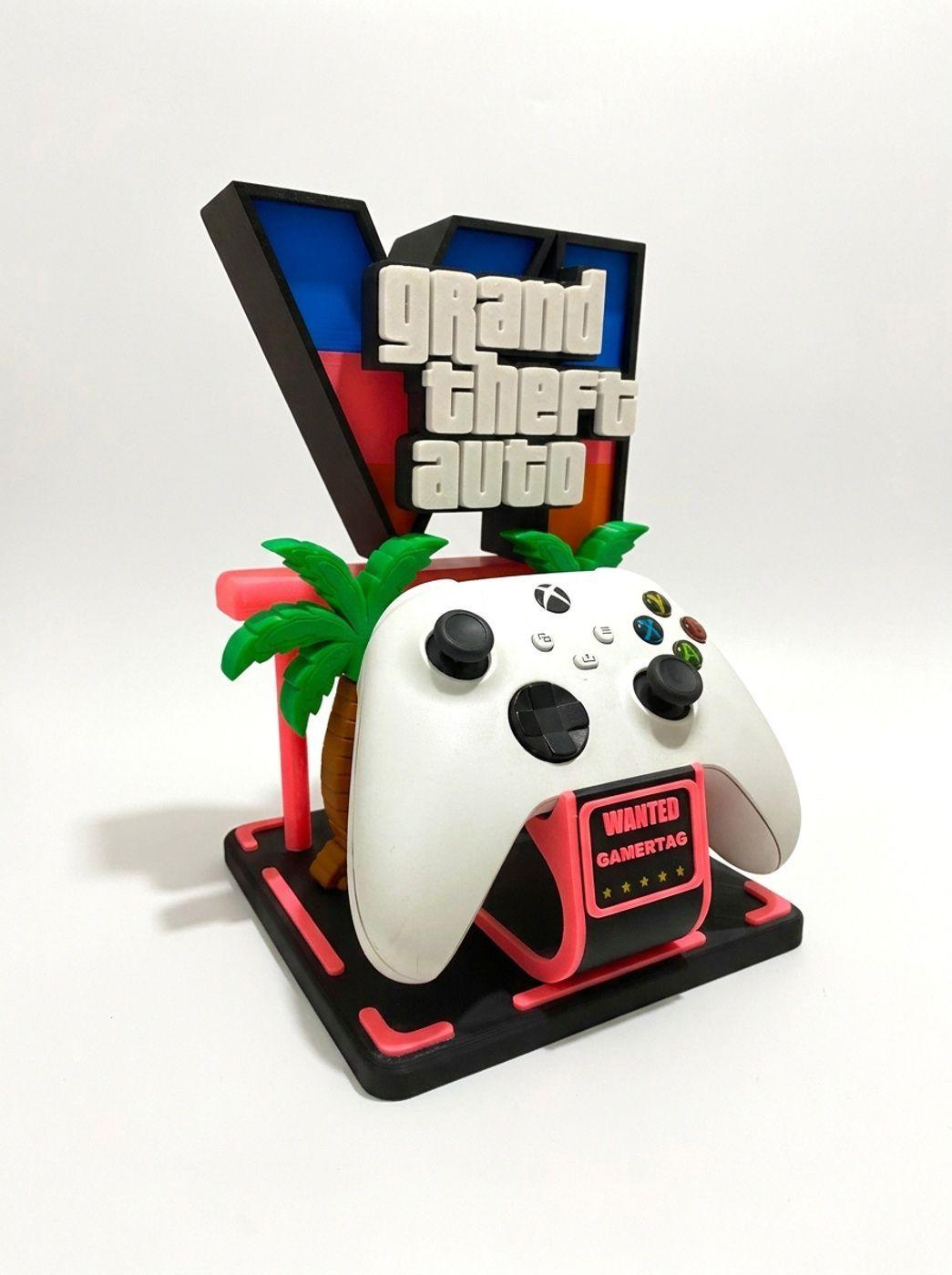 Soporte Control compatible PS5 y Xbox Diseño GTA VI-6