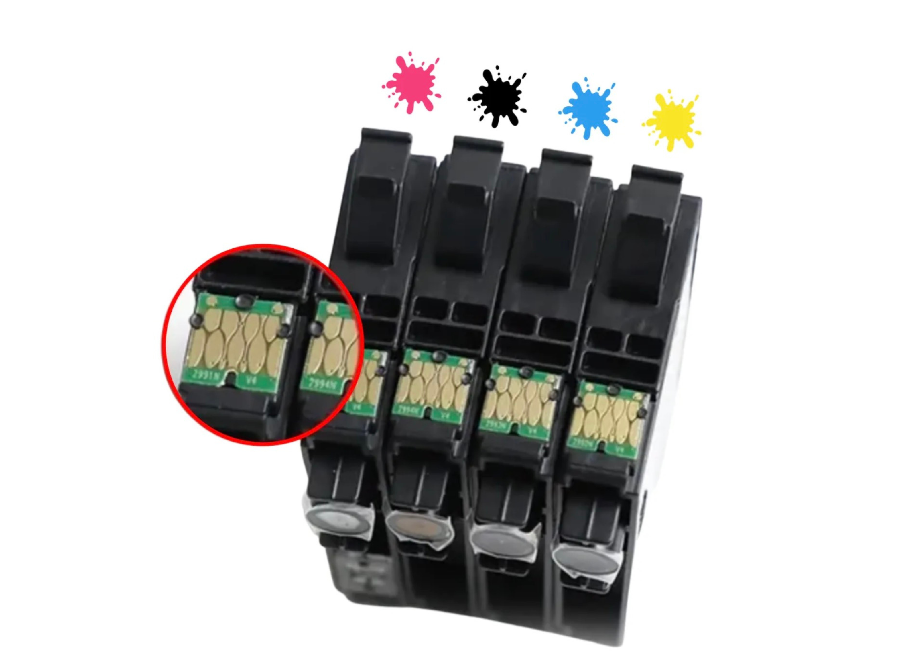 Pack 4 Cartuchos Tinta 73n Compatible Con Epson Cx5600 Tx220-2