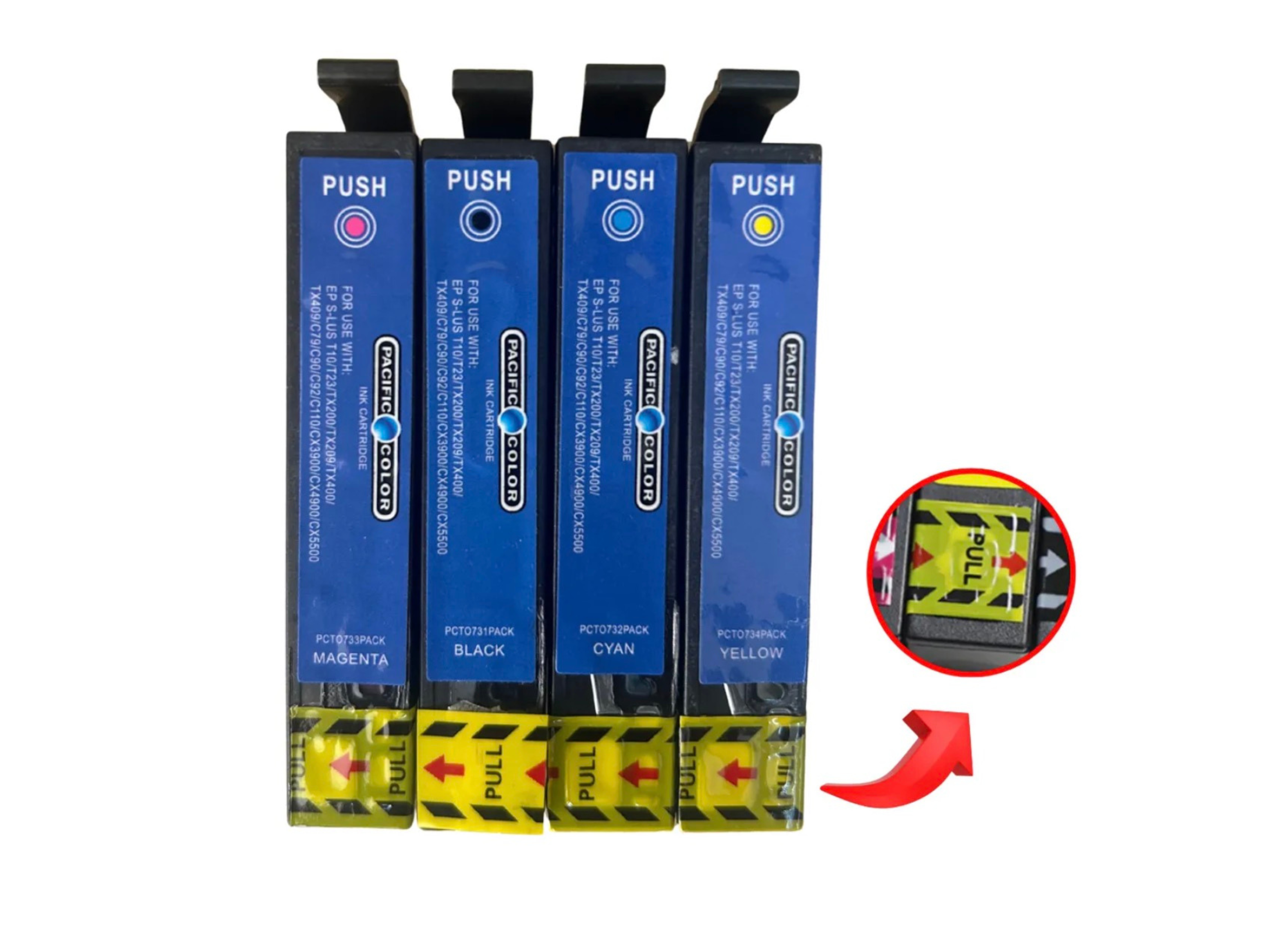 Pack 4 Cartuchos Tinta 73n Compatible Con Epson Cx5600 Tx220-4