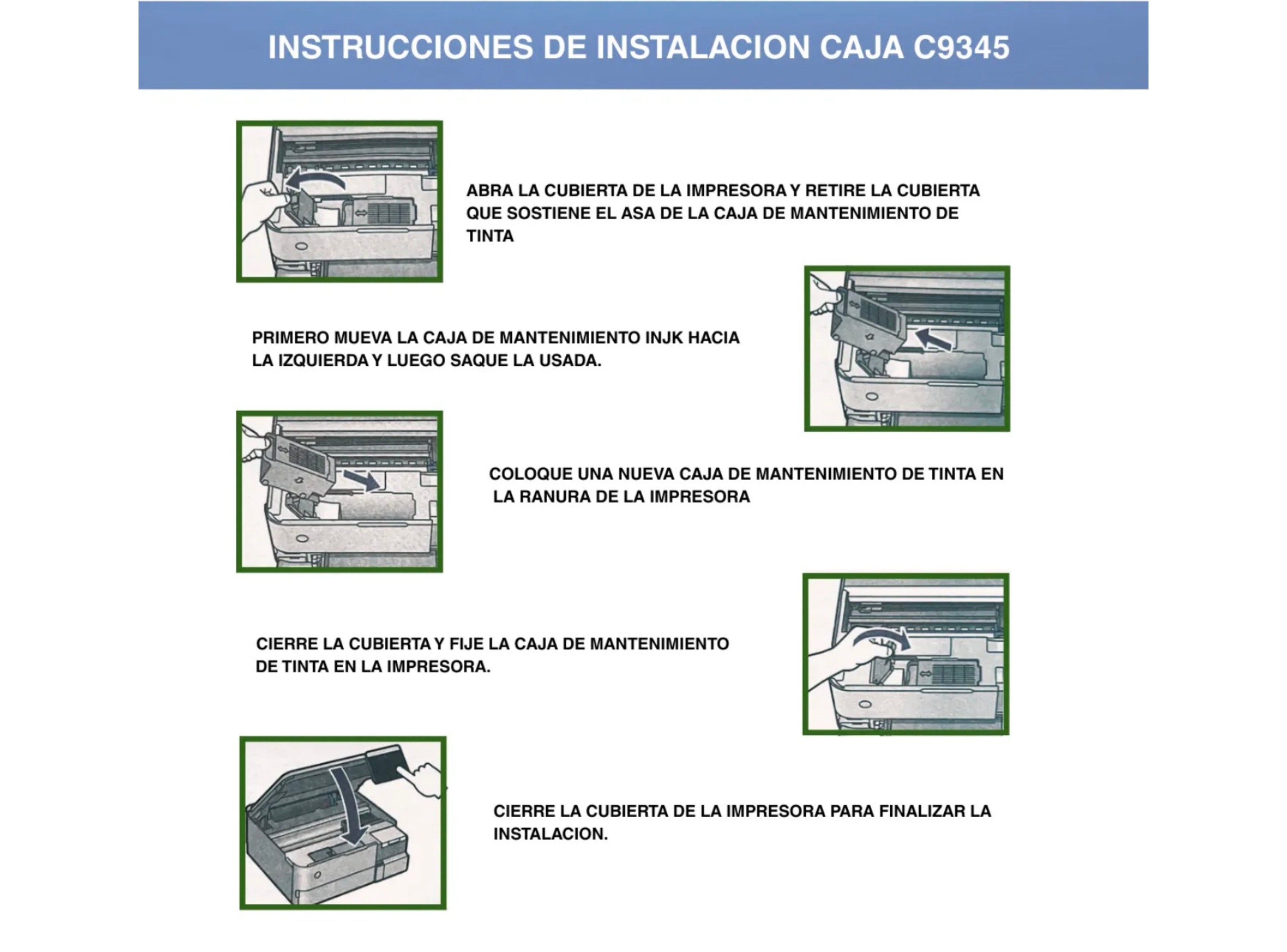 Caja Mantenimiento Tanque C9345 Epson L15150 L15160-6
