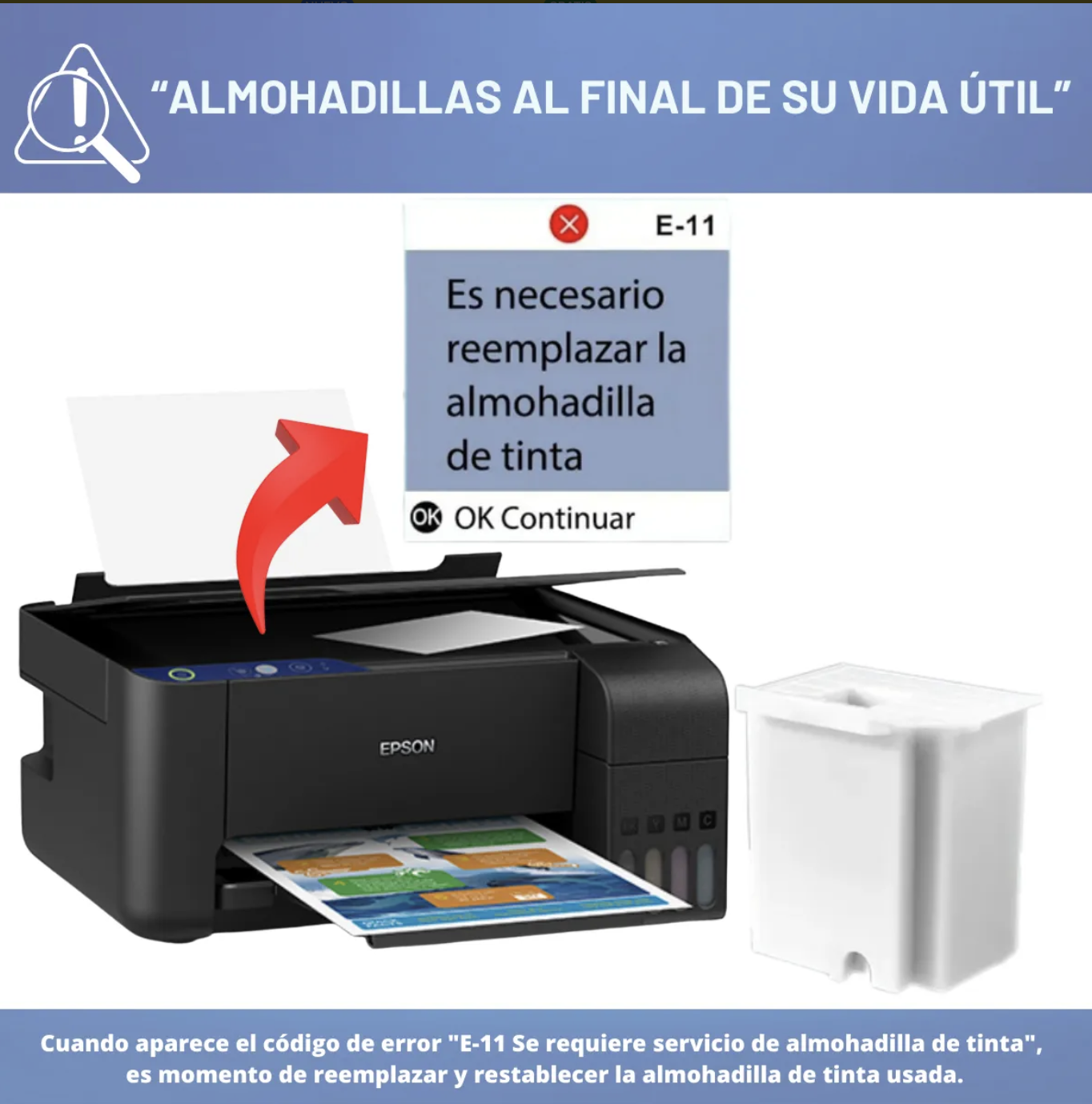 Almohadillas Recipiente Compatibles Con L3250 L3210 L3150-4