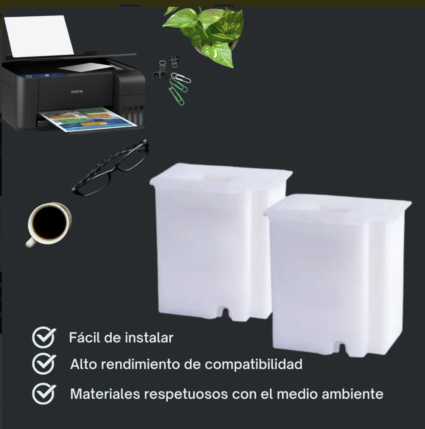 Almohadillas Recipiente Compatibles Con L3250 L3210 L3150-6