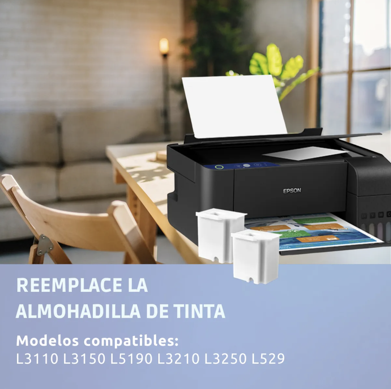 Almohadillas Recipiente Compatibles Con L3250 L3210 L3150-7