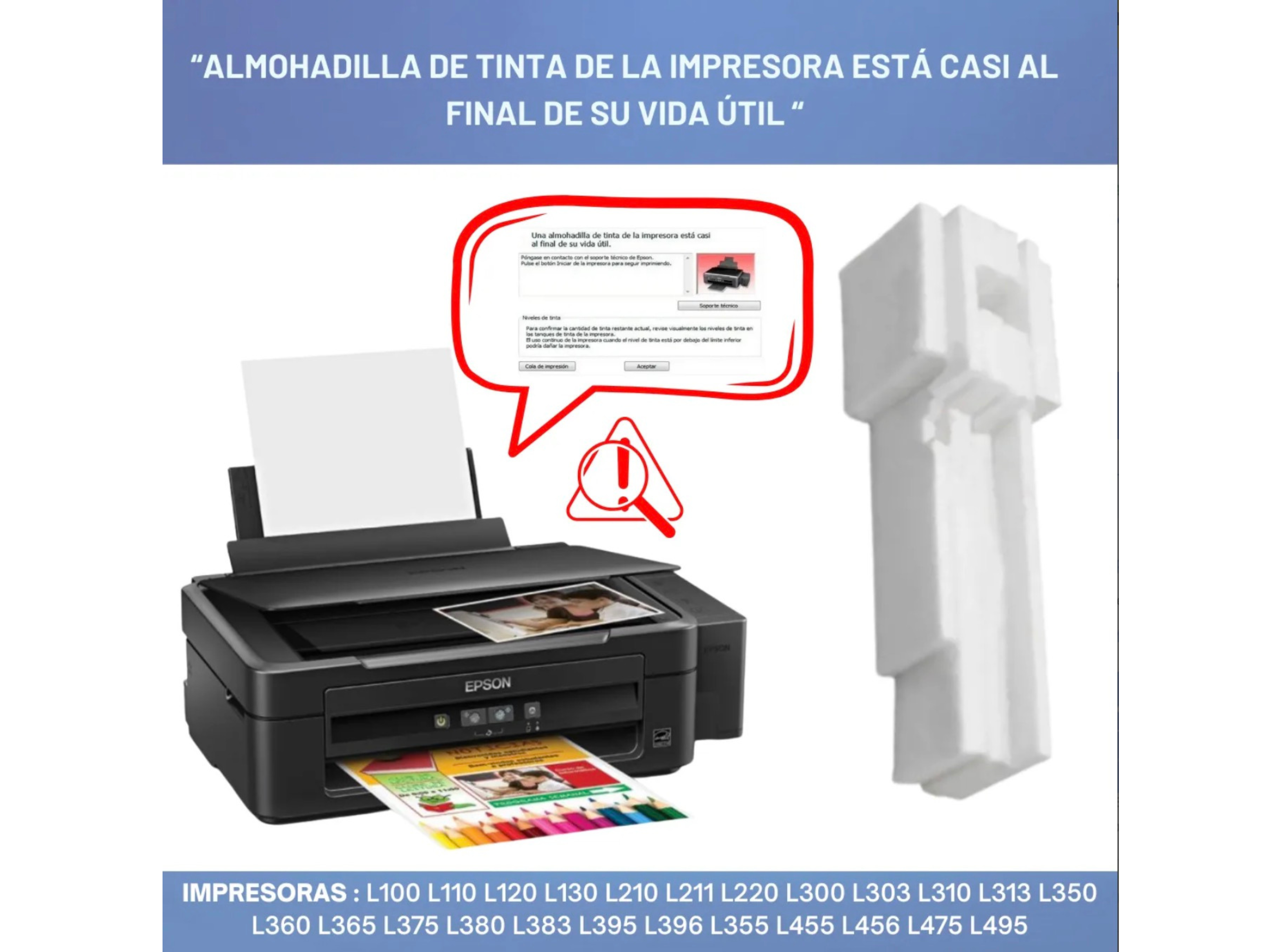 5 Set De Almohadillas Impresoras Epson L220 L395 L365 Xp405-5
