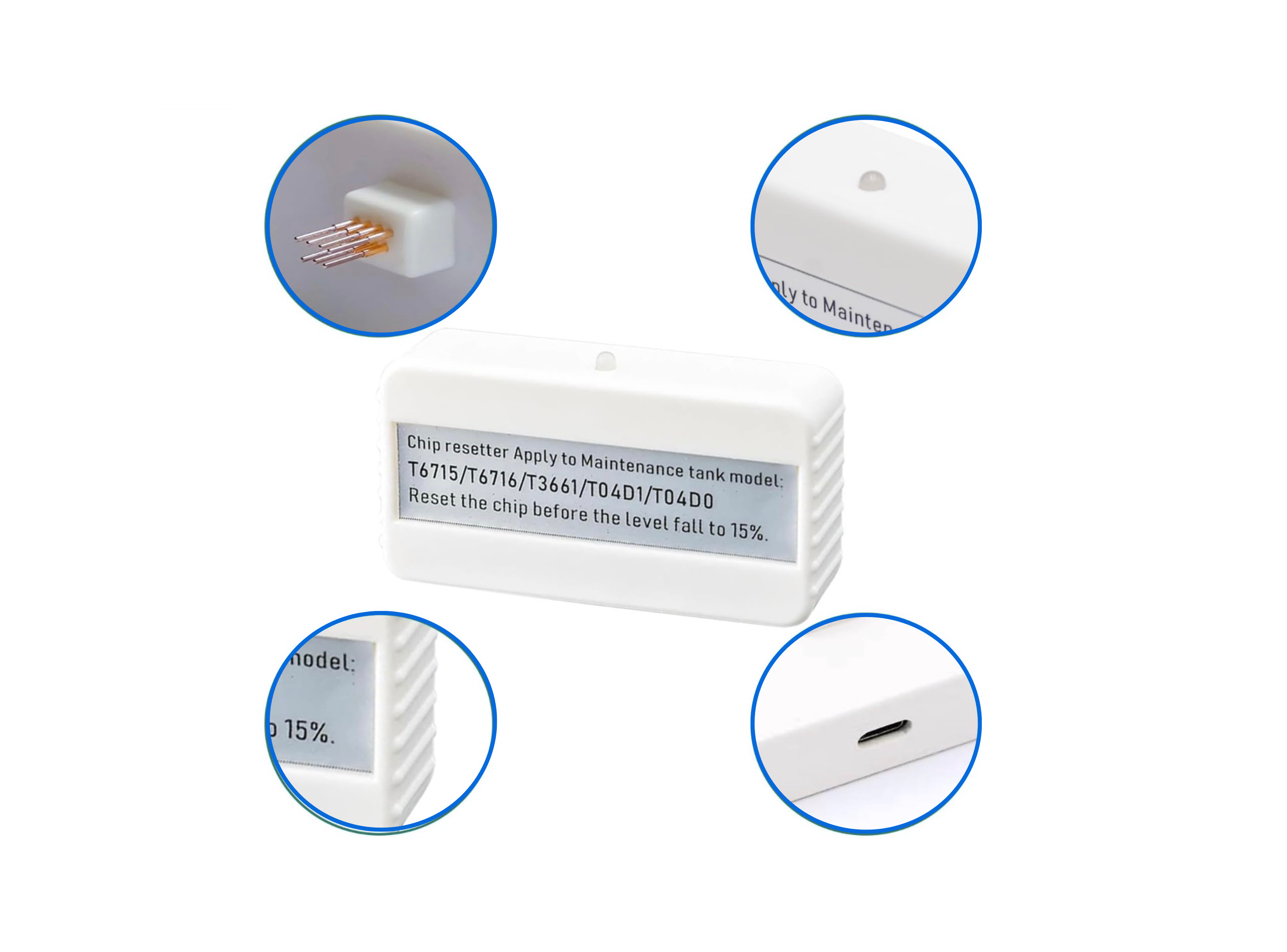 Reiniciador De Chip Caja Mantenimiento Epson T6716 T04d1-4