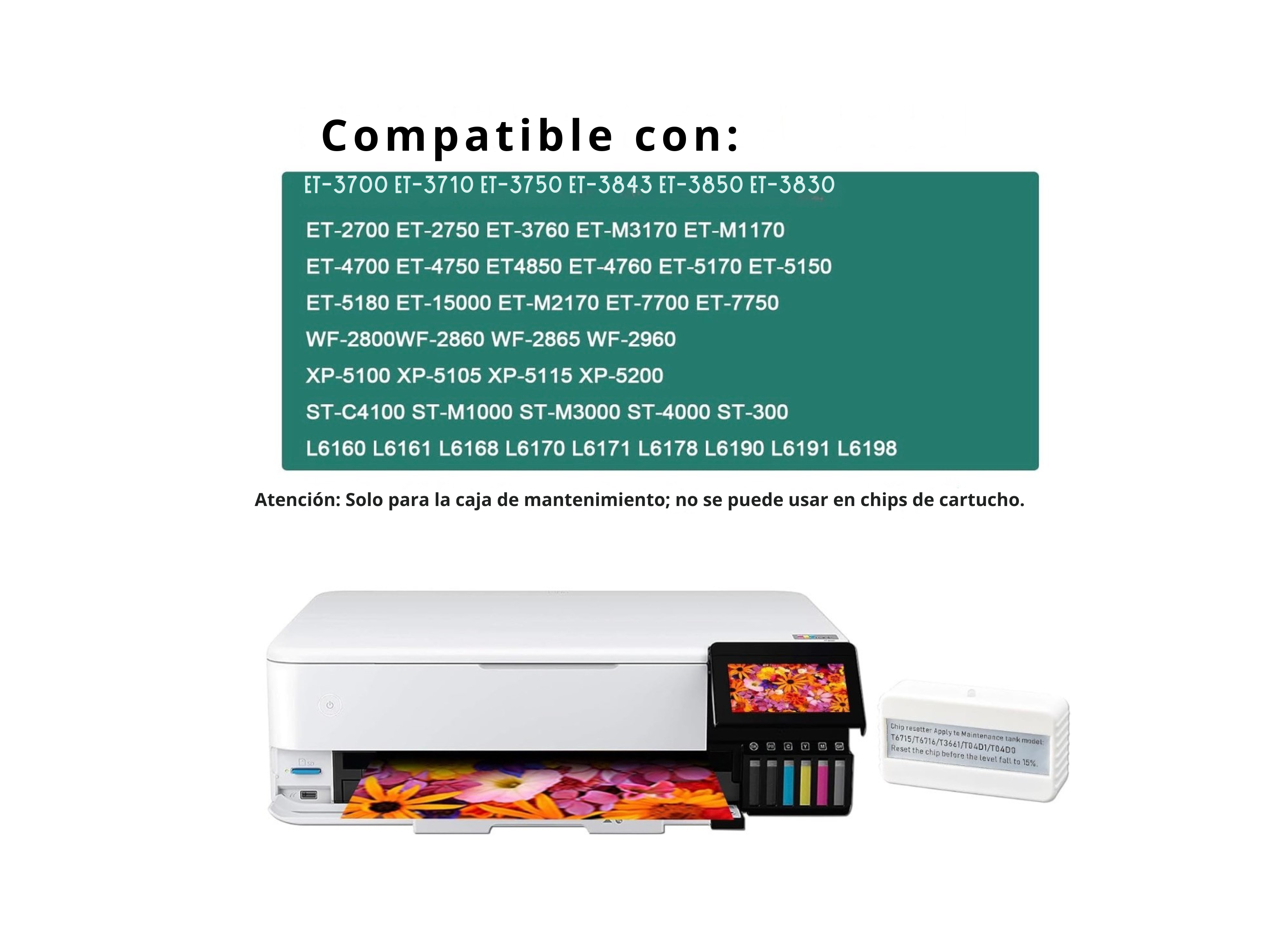 Reiniciador De Chip Caja Mantenimiento Epson T6716 T04d1-5