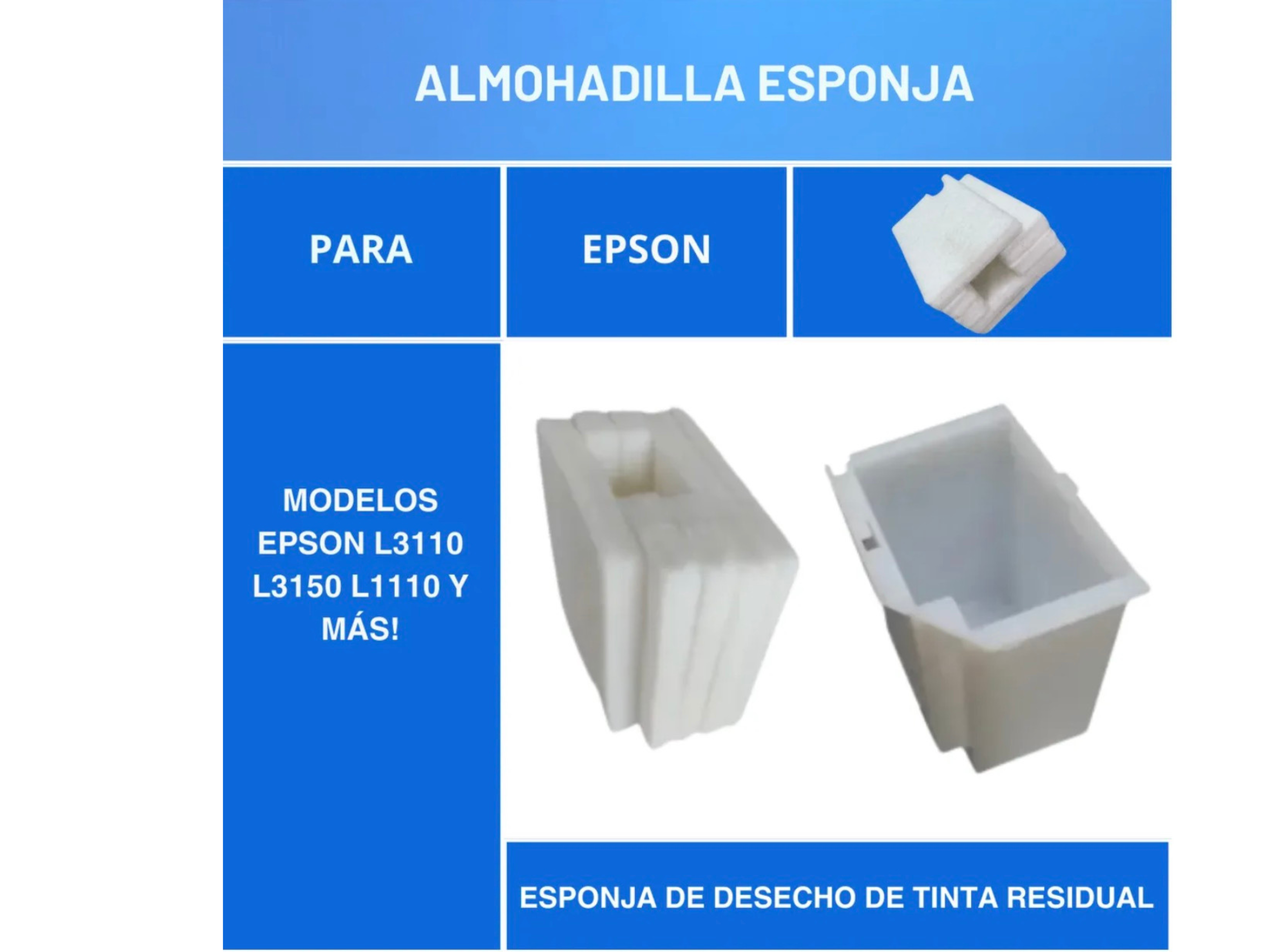 10 Set D Almohadillas Para Impresora Epson L3110 L3150 L1110-3