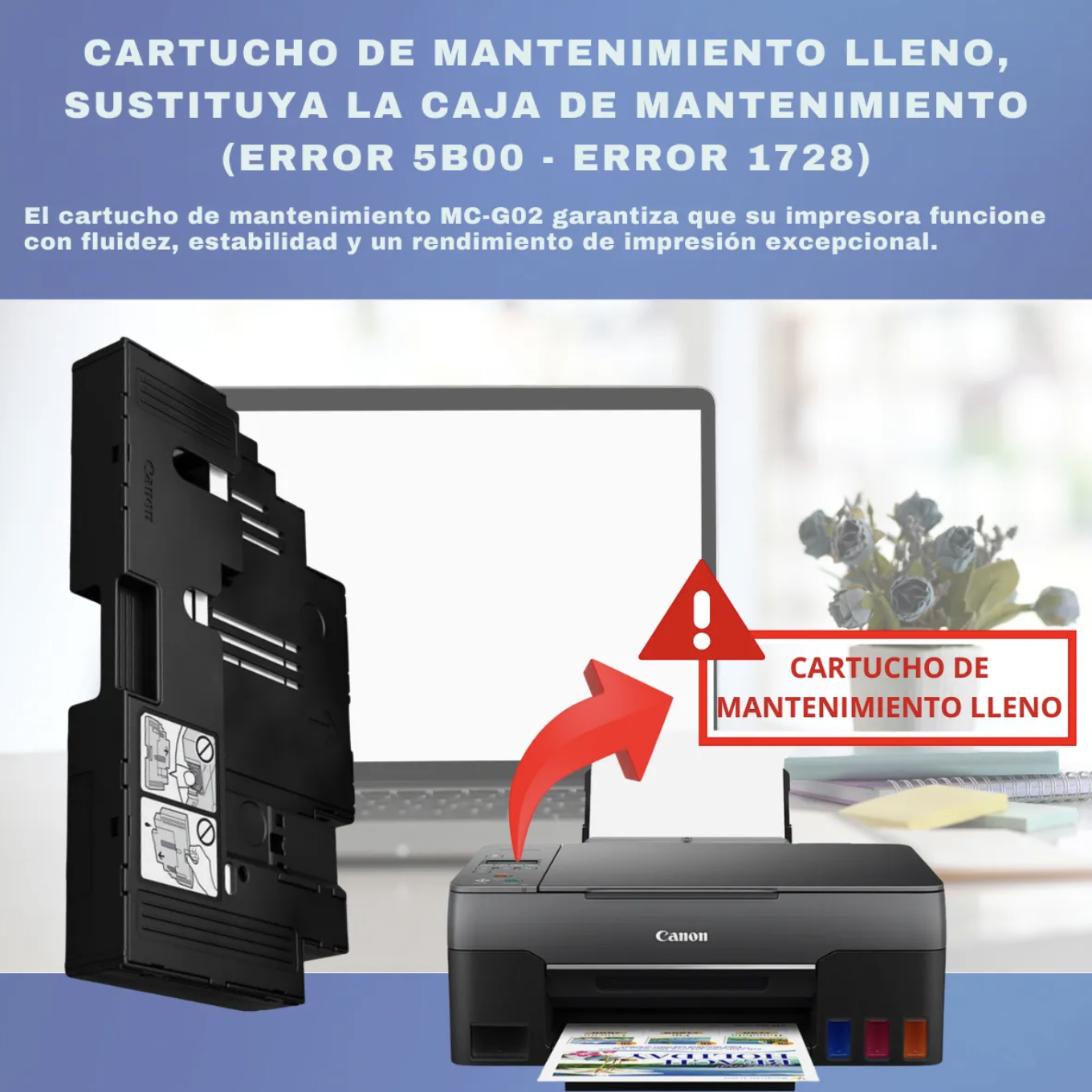 Caja De Mantenimiento Mc-g02 Impresora Canon G2160 G3160-4