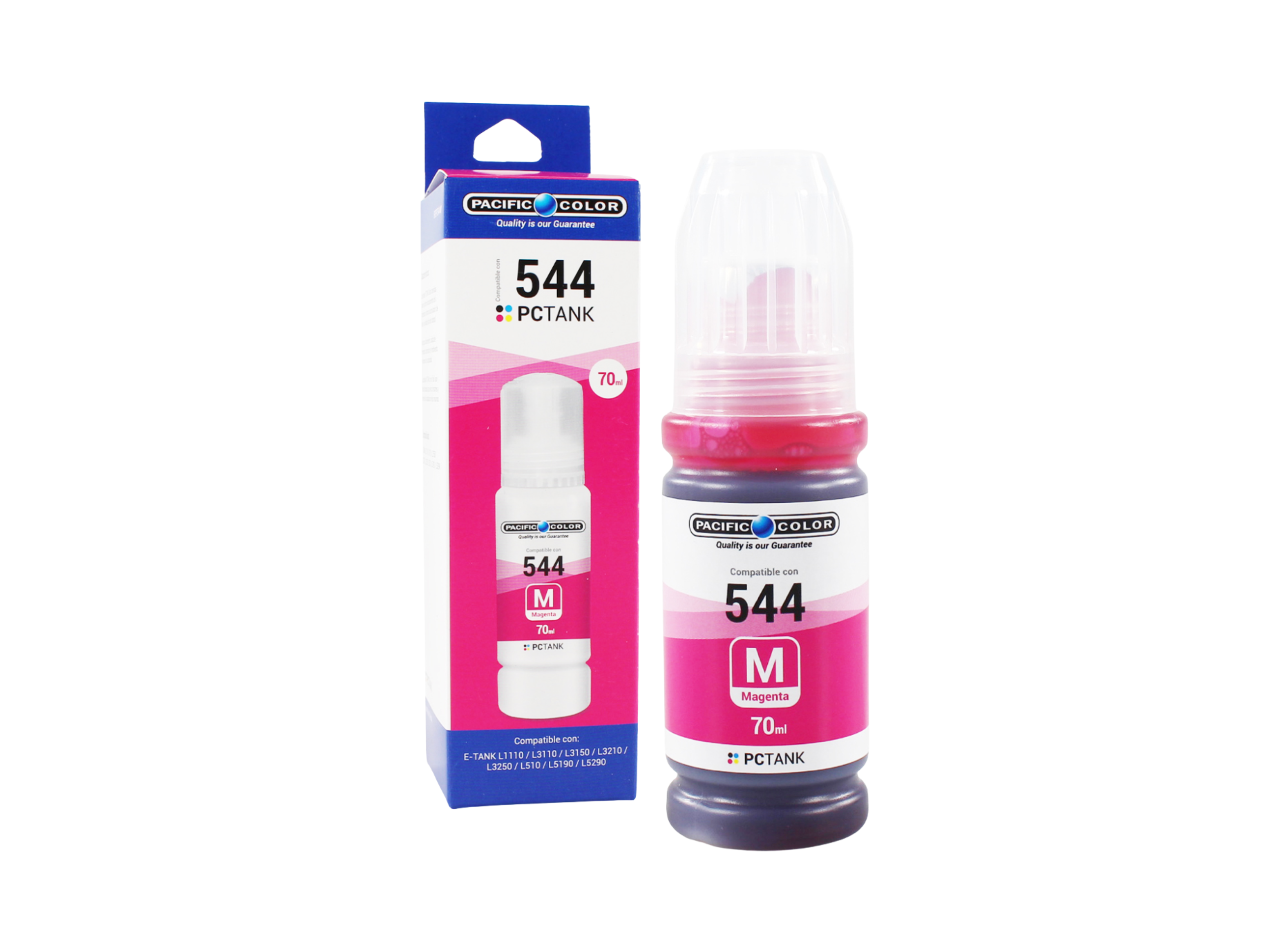 Tinta Alternativa Pack T544 L3110 L3150 L3210 L3250 L5190 - Negro Cyan Magenta Yellow-3