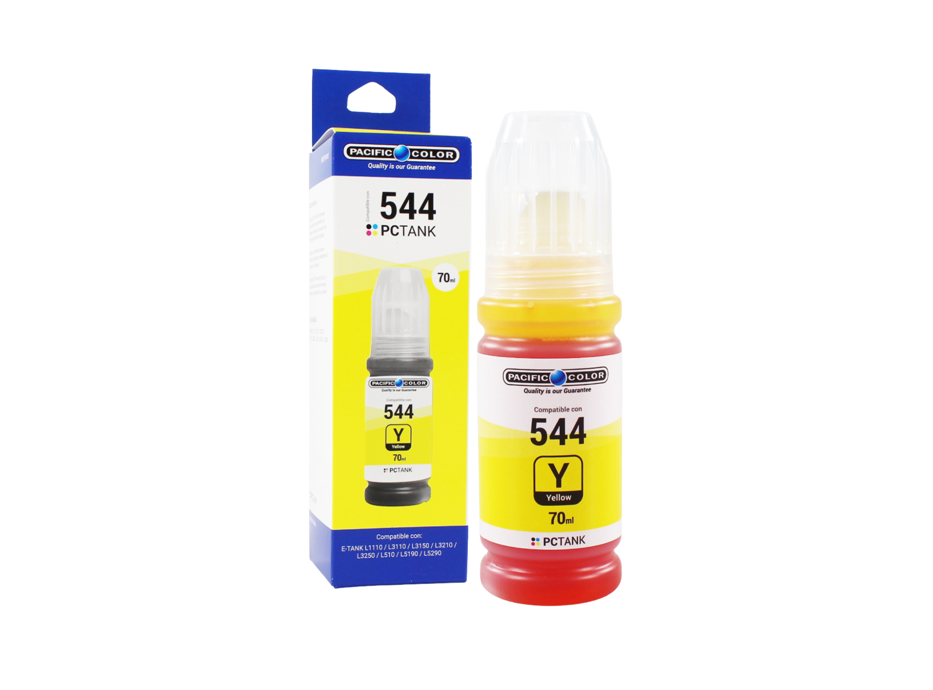 Tinta Alternativa Pack T544 L3110 L3150 L3210 L3250 L5190 - Negro Cyan Magenta Yellow-4