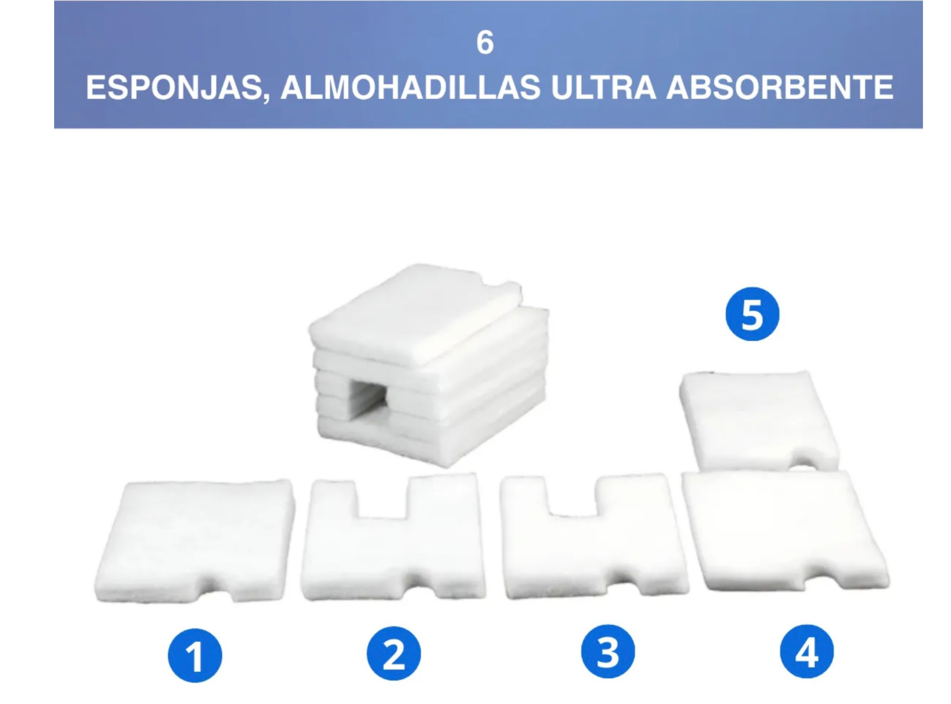 5 Set De Almohadillas Para Impresora Epson L3160 L5190 L3165-2