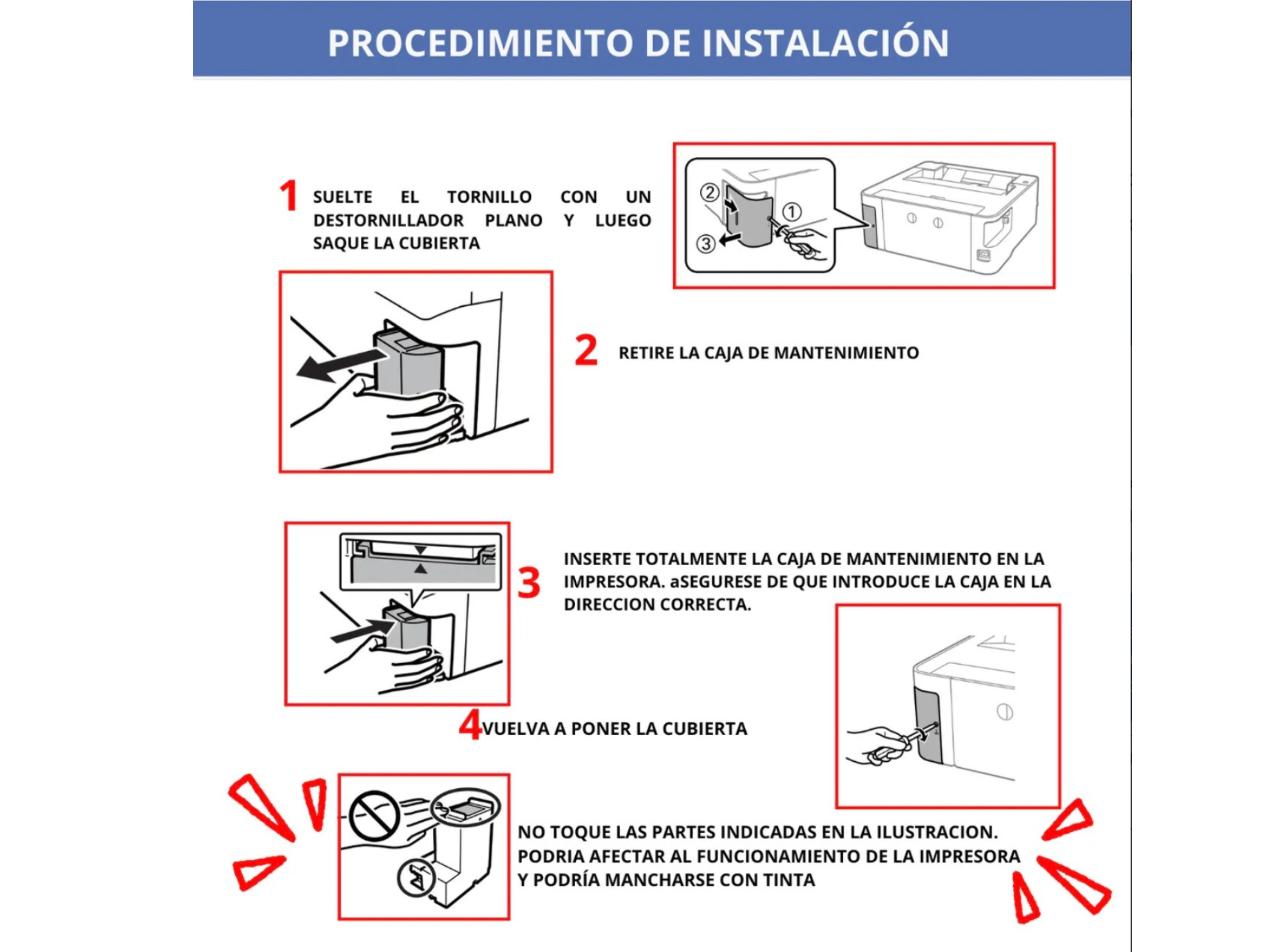 Caja Mantenimiento Para Impresora Epson L4260 L4160 Alternativo-3
