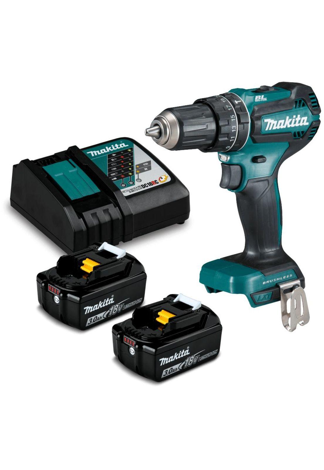 Taladro Ator. Per.} DHP485RFE Inal. 18V+2 Bat+Carg Makita-4