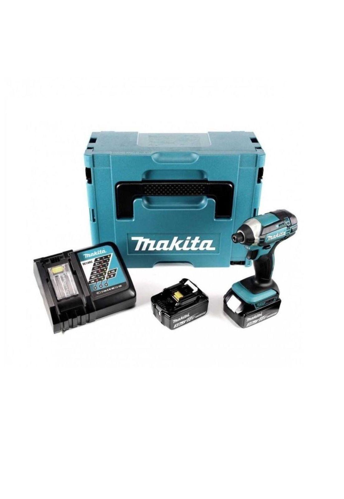 Atornillador de Impacto Inalámbrico 18V + 2 Baterías + Cargador + Makpac - DTD152RFJ Makita-0