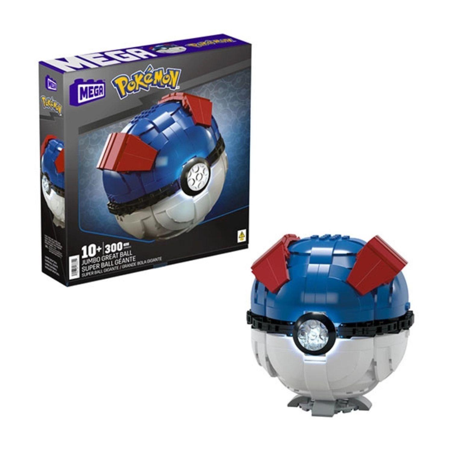 Set MEGA Pokémon Jumbo Great Ball LED 299 Piezas-0