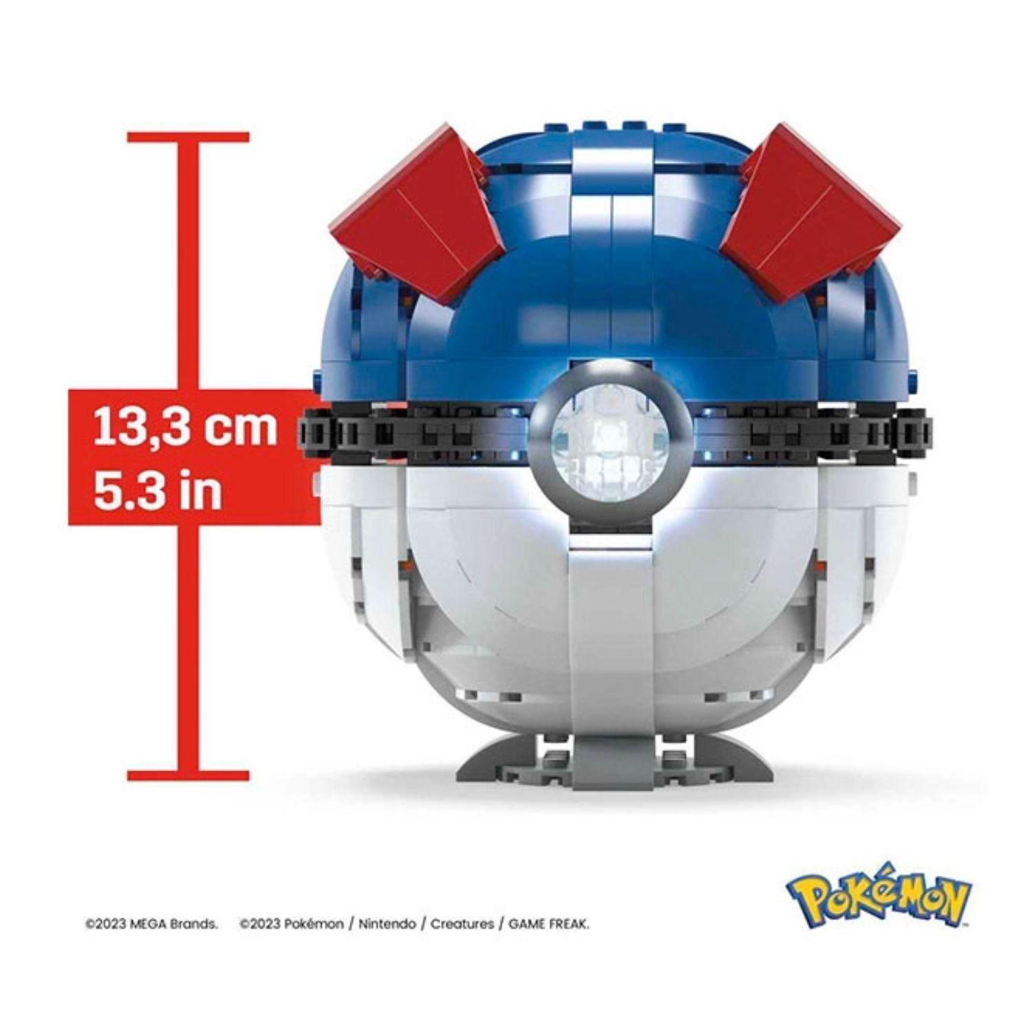 Set MEGA Pokémon Jumbo Great Ball LED 299 Piezas-1