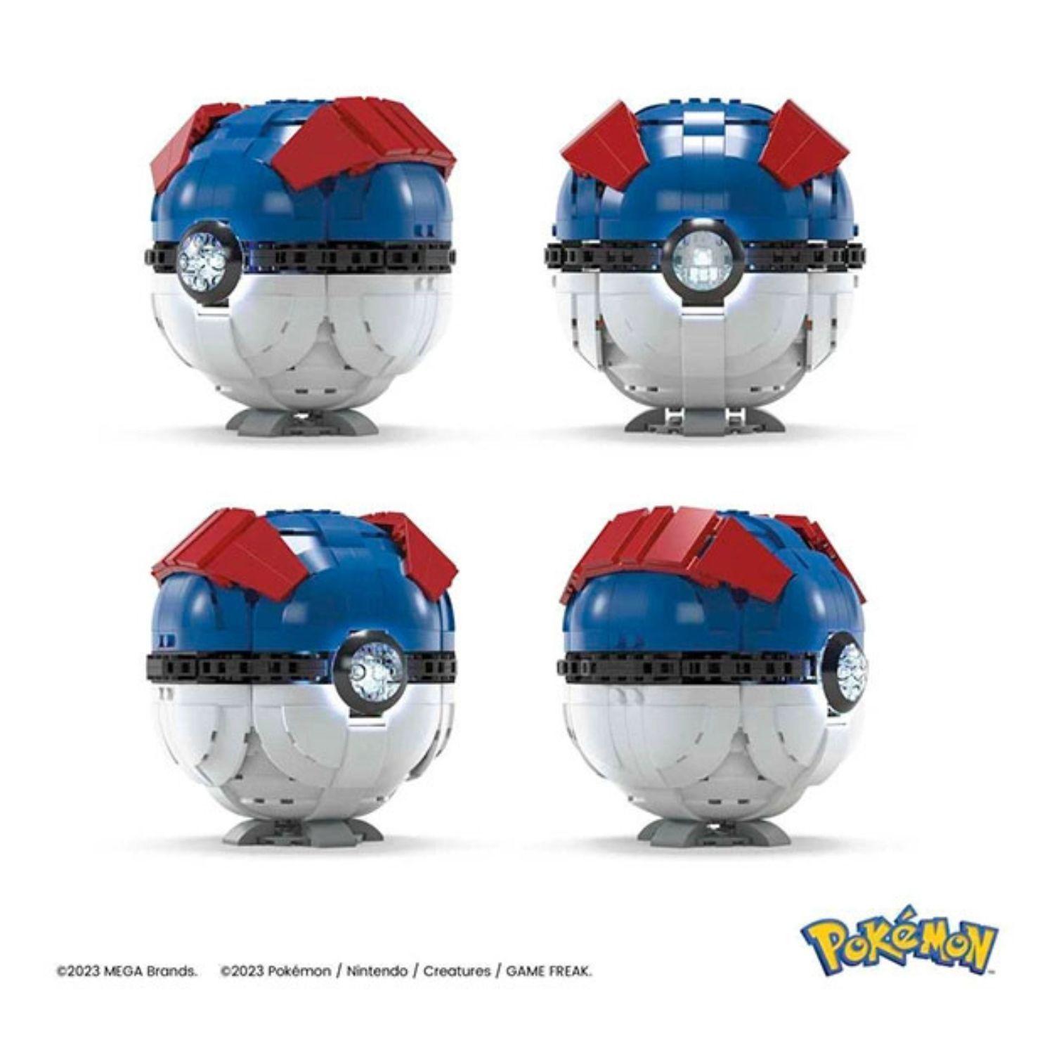 Set MEGA Pokémon Jumbo Great Ball LED 299 Piezas-3