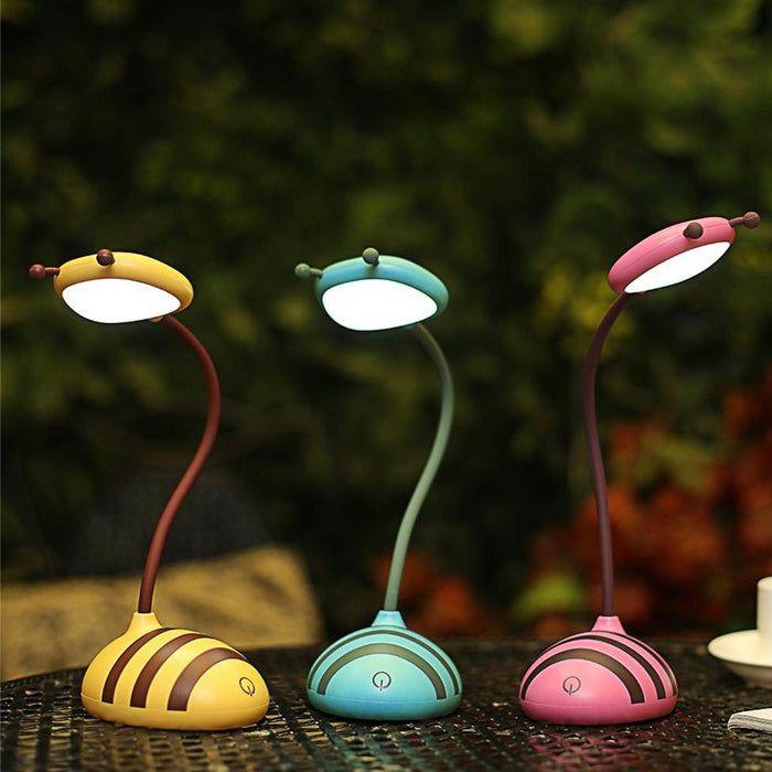 LAMPARA SOBREMESA ABEJA LED ROSA USB 1X3W-2